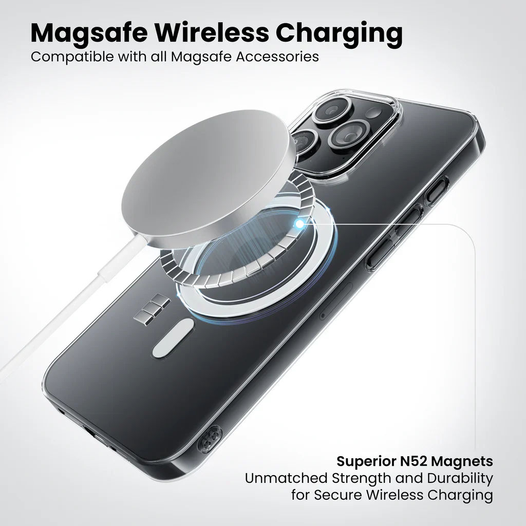 Dsynk Gear Anti-Yellow Clear Case for iPhone 16 Pro | UV Shield Technology | Zero-Yellowing Formula | MagSafe Compatible | Drop Protection (TPU + Polycarbonate | Crystal Clear) - Image 6