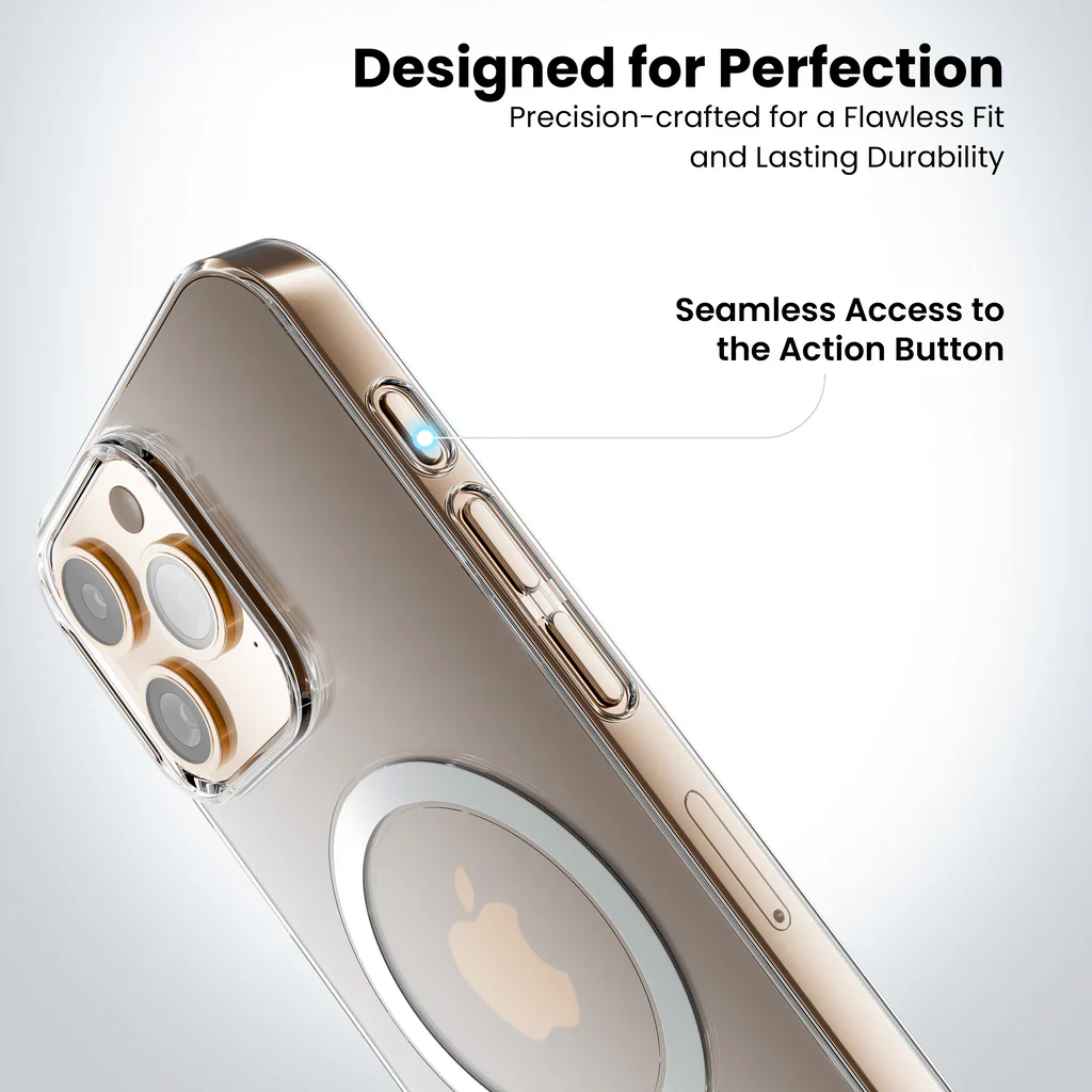 Dsynk Gear Anti-Yellow Clear Case for iPhone 16 Pro | UV Shield Technology | Zero-Yellowing Formula | MagSafe Compatible | Drop Protection (TPU + Polycarbonate | Crystal Clear) - Image 7
