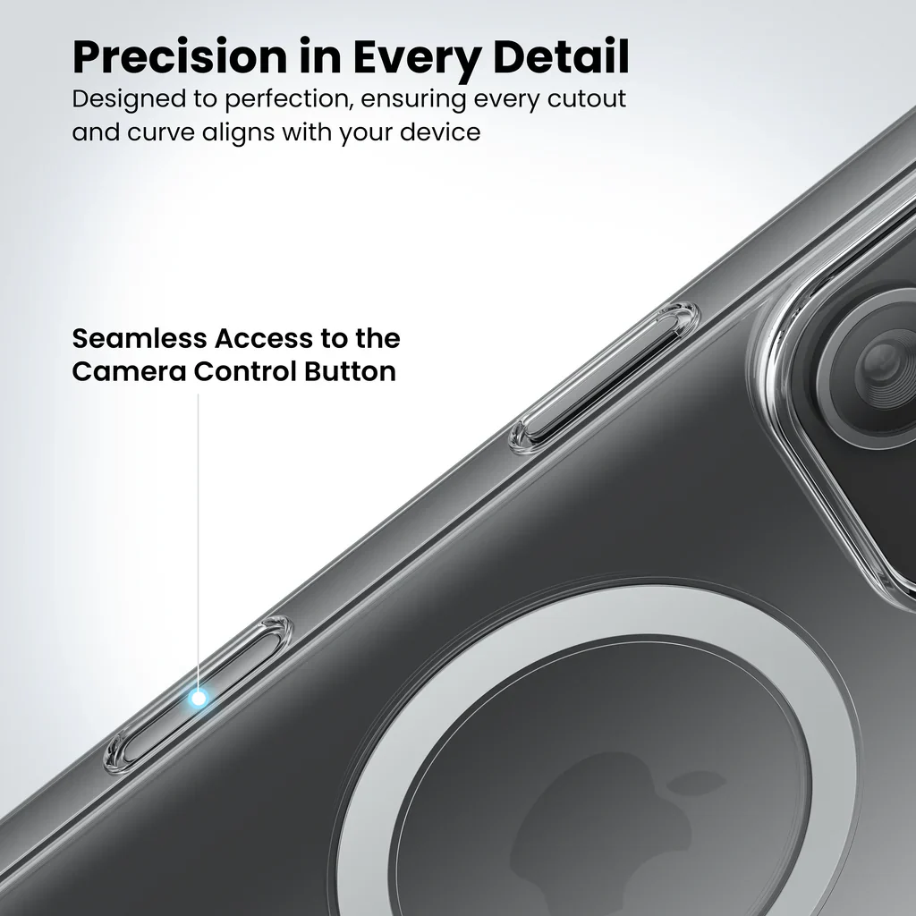 Dsynk Gear Anti-Yellow Clear Case for iPhone 16 Pro | UV Shield Technology | Zero-Yellowing Formula | MagSafe Compatible | Drop Protection (TPU + Polycarbonate | Crystal Clear) - Image 8