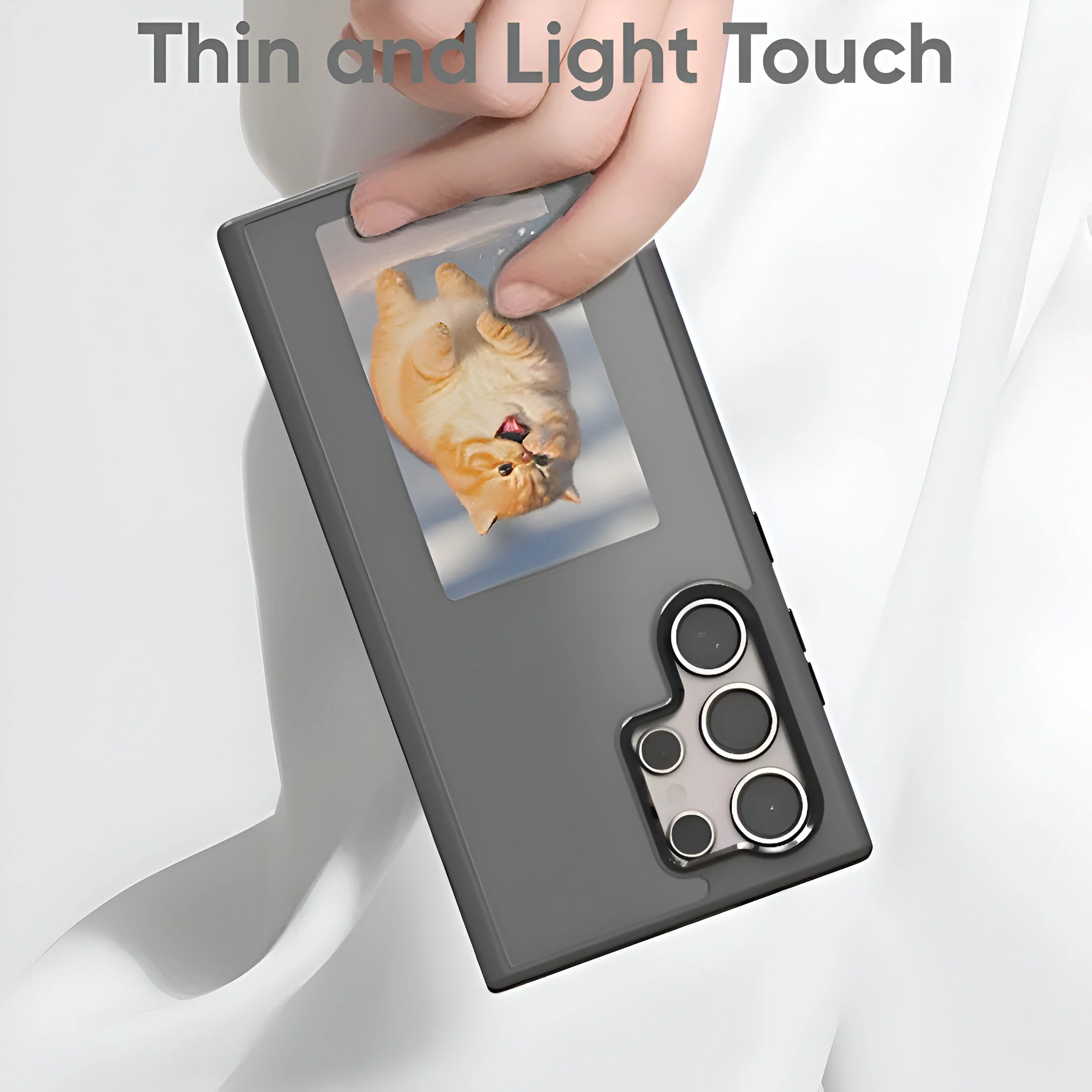 Dsynk Gear E-Ink Display for Samsung S24 Ultra, NFC Photo Frame, Custom DIY Smart Protective Cover - Image 3
