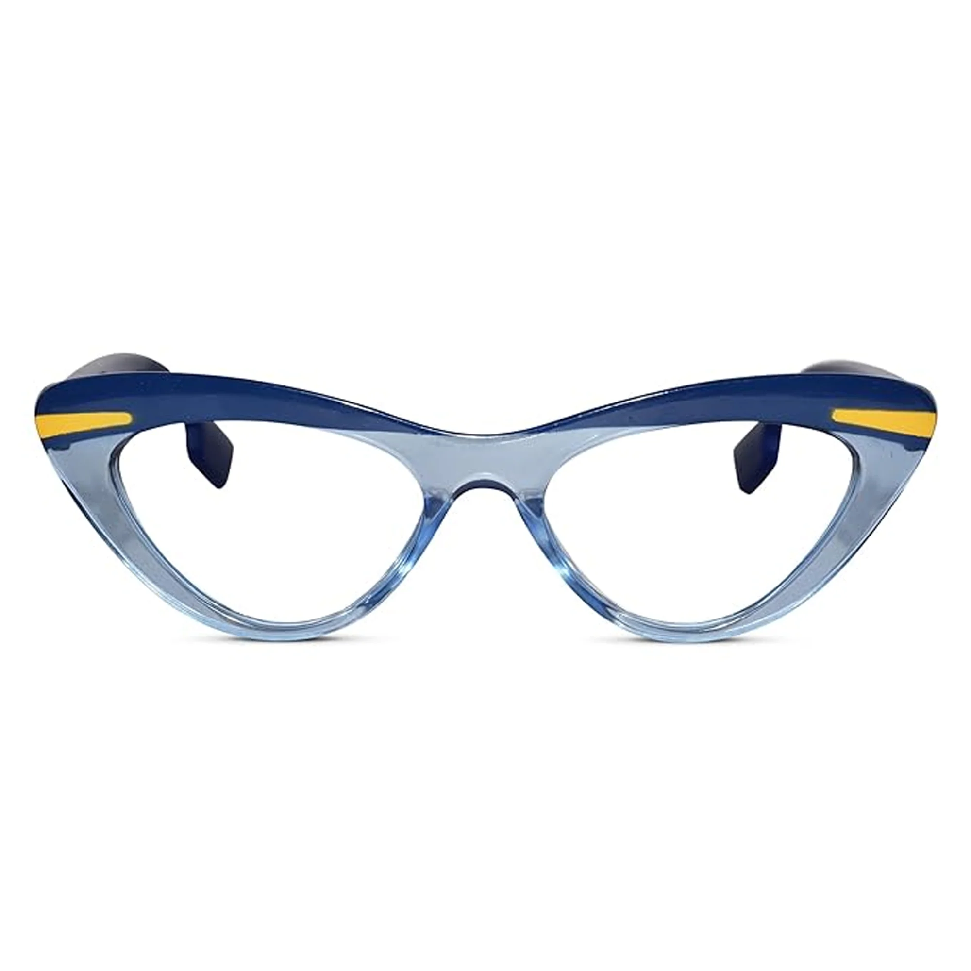 Dual Tone Blue Cat eye Eyeglasses For Women - Image 2
