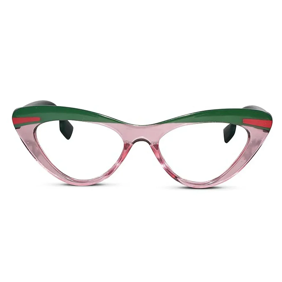 Dual Tone Blue Cat eye Eyeglasses For Women - Image 5