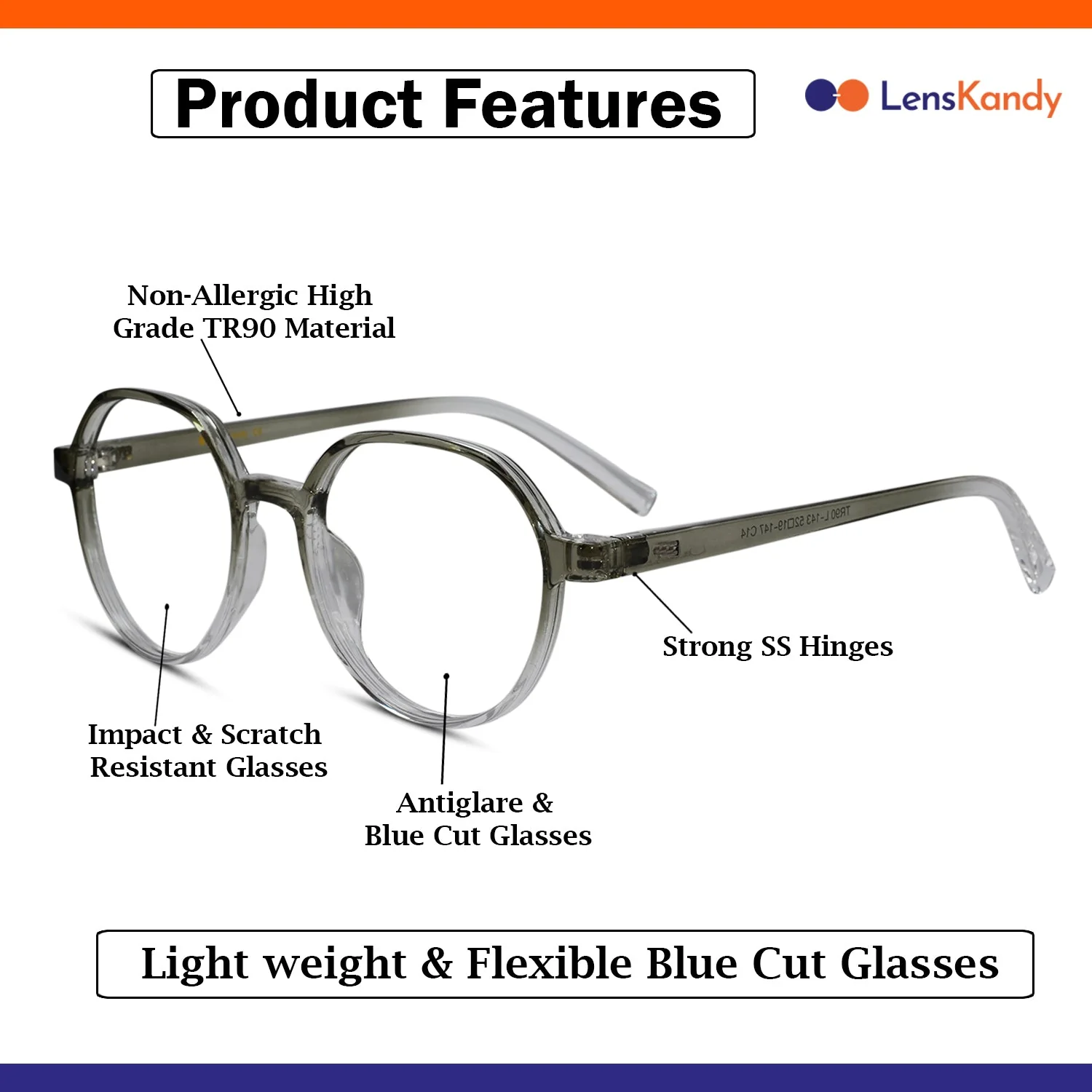 Dual Tone Green Hexagonal Eyeglaases - Image 3
