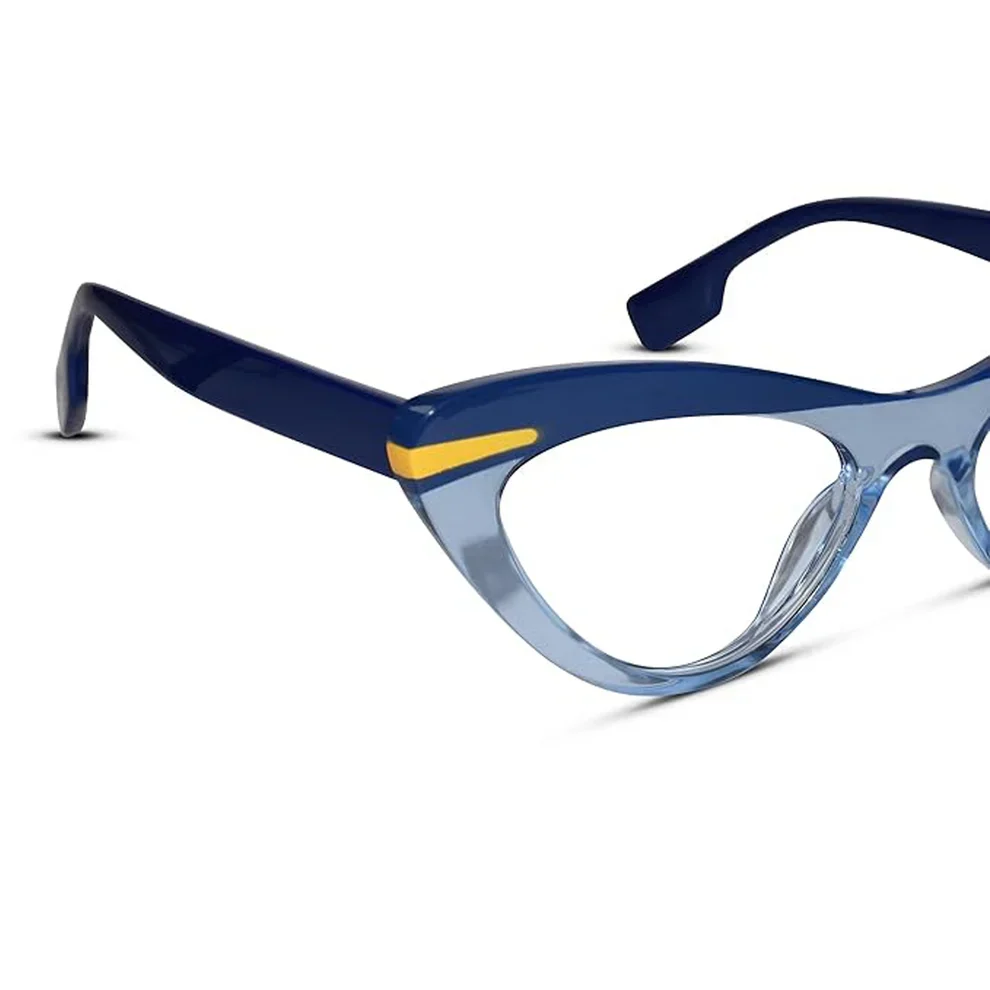 Dual Tone Green with Crystal Pink Cat eye Eyeglasses - Image 6