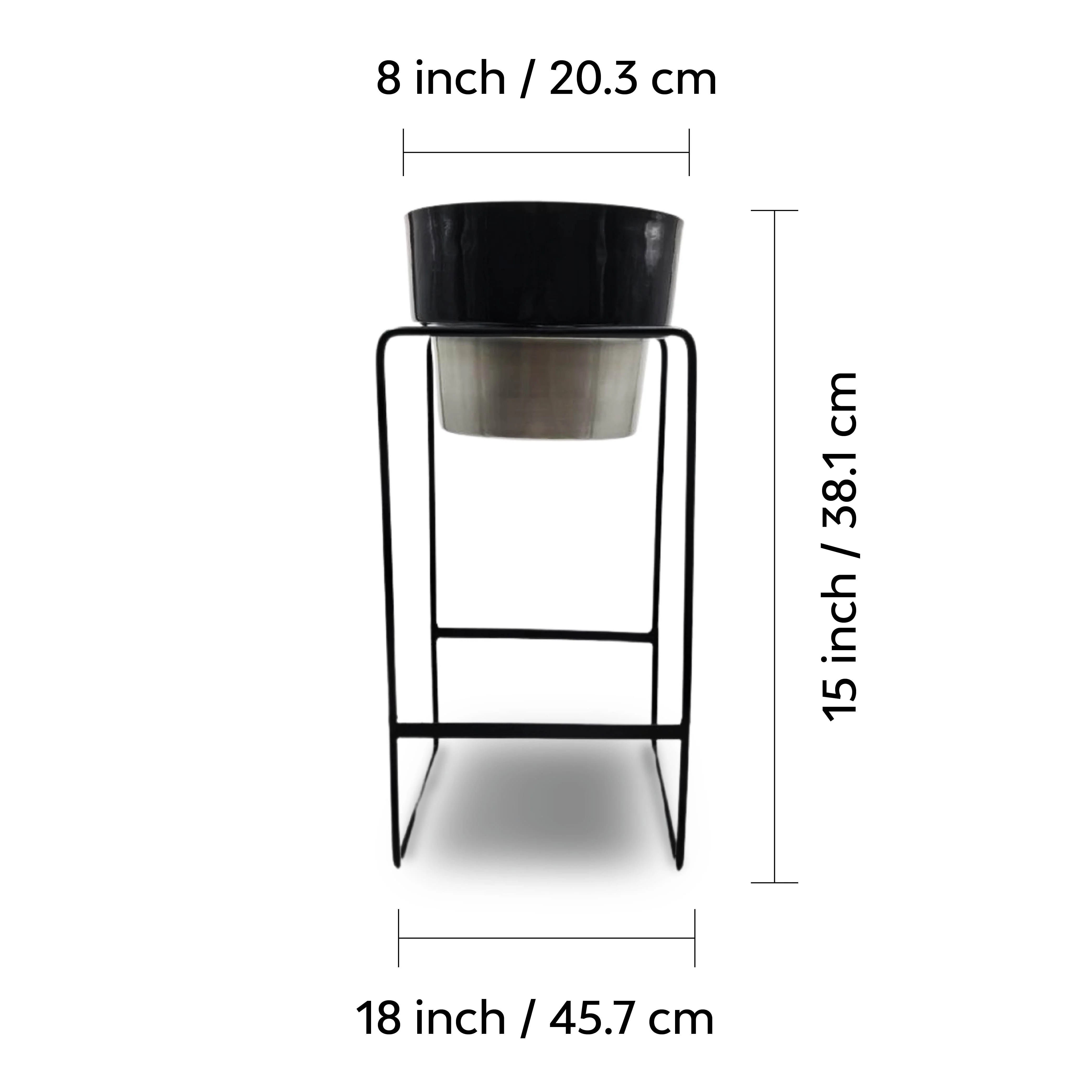 Dual Tone Metal Plant Stand - Image 9