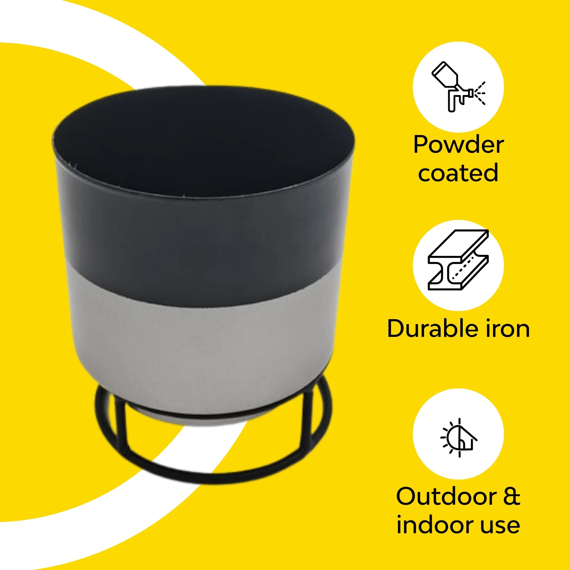 Dual Tone Metal Planter - Image 6