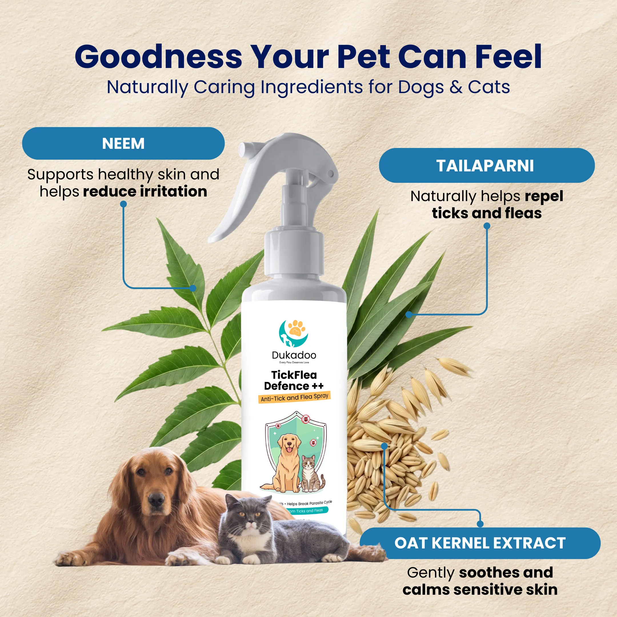Dukadoo TickFlea Defence++ | Anti-Tick & Flea Spray | 200ml - Image 3