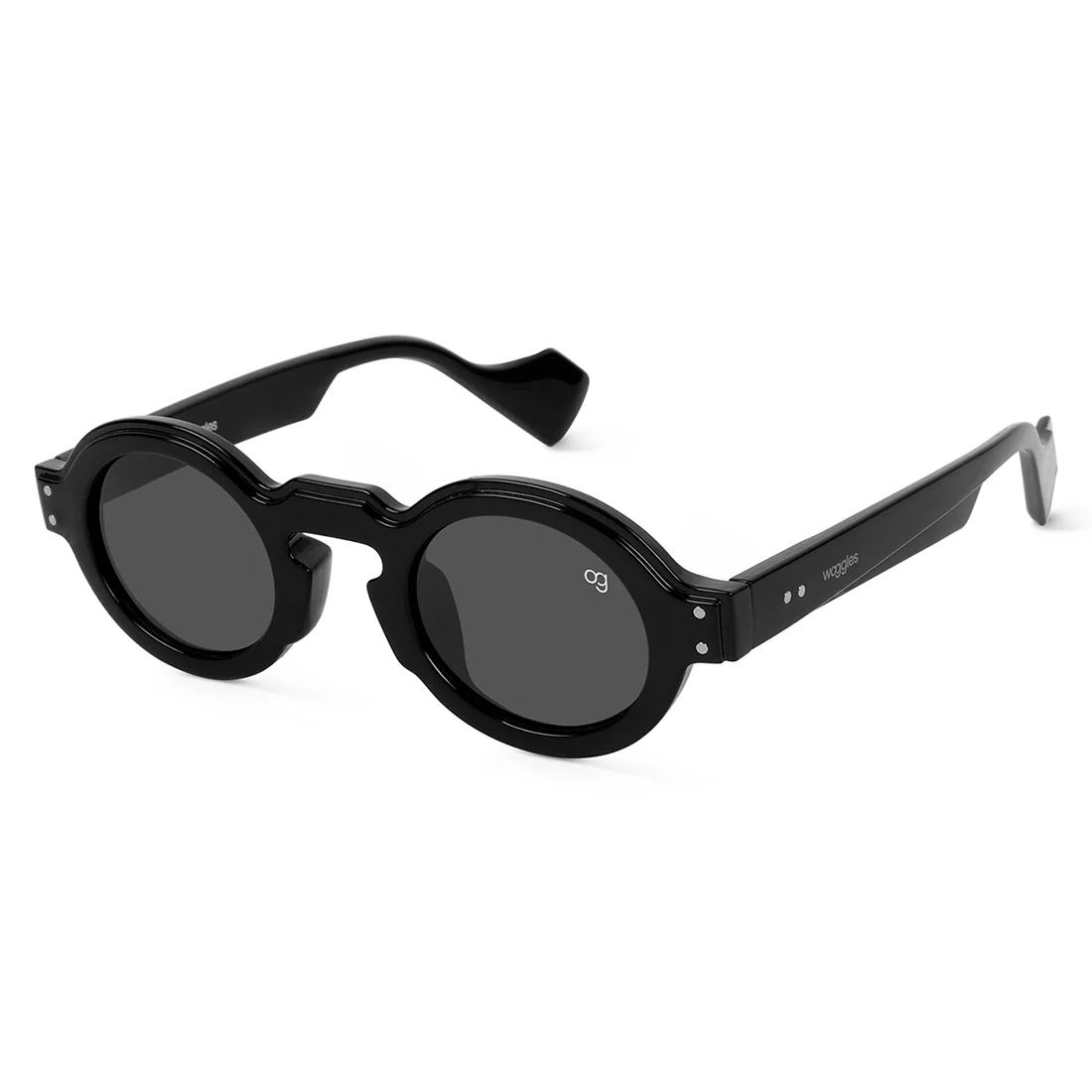 Dusk Black Round Sunglasses