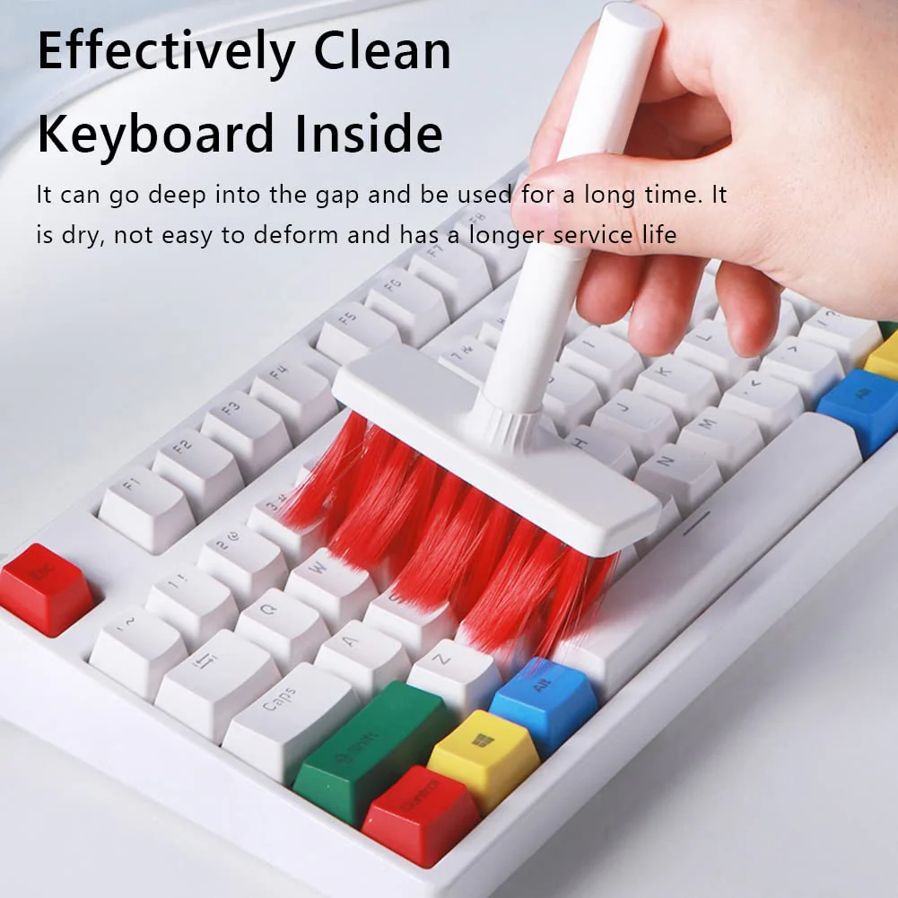 Dustee: 5-in-1 Multifunctional Keyboard & Earphone Cleaning Kit, Includes Keycap Puller, TWS Cleaner, Metal Pen Tip & High-Density Brush for Laptops, PCs & Gadgets - Image 2