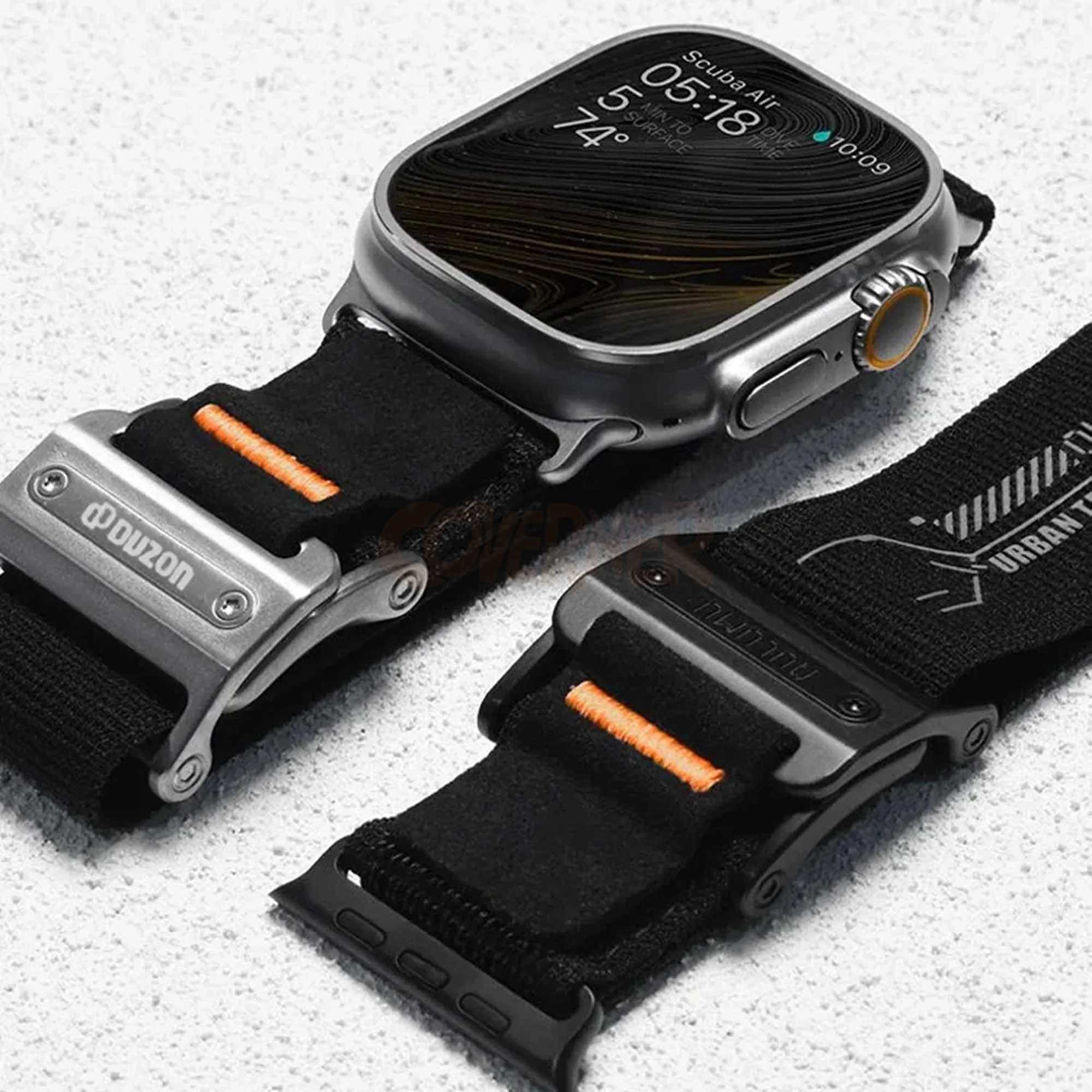 Duzon Nylon Loop Watch Band for Apple Watch – Double Velcro Strap with Magnetic Buckle (Compatible with Ultra/Series 10 to Series 1) - Image 6
