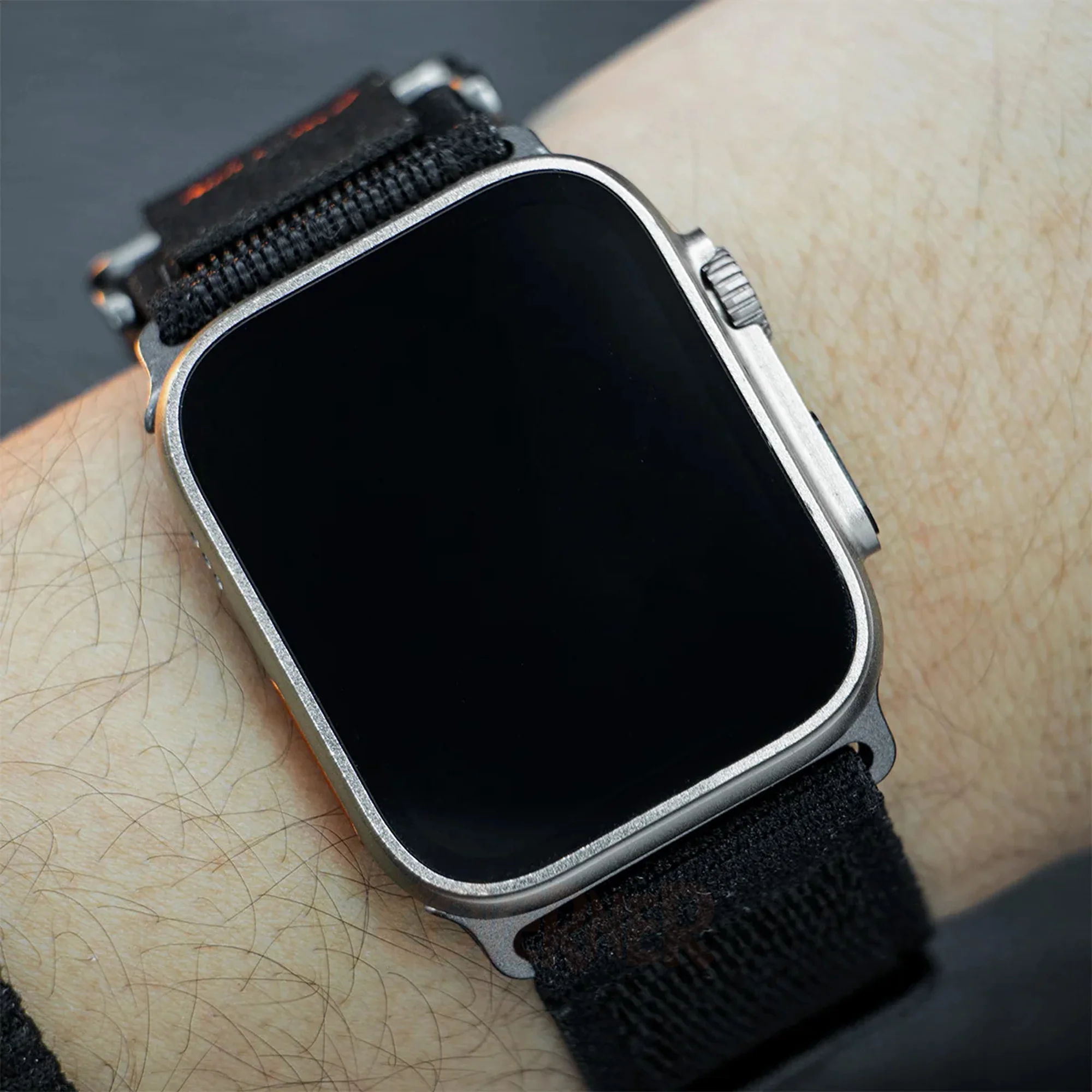 Duzon Nylon Loop Watch Band for Apple Watch – Double Velcro Strap with Magnetic Buckle (Compatible with Ultra/Series 10 to Series 1) - Image 9
