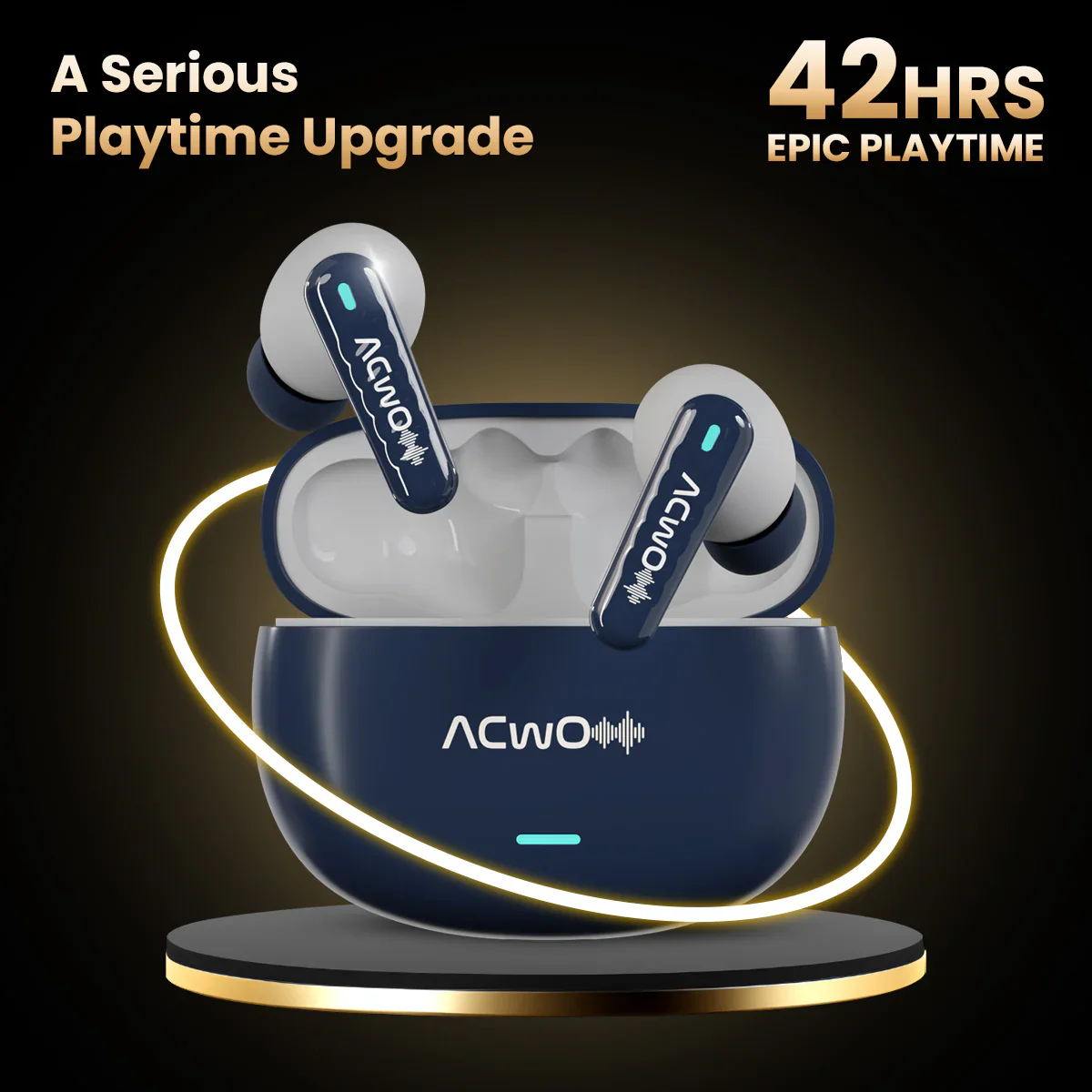 DwOTS 727 Denim Blue Tws Earbuds - Image 13