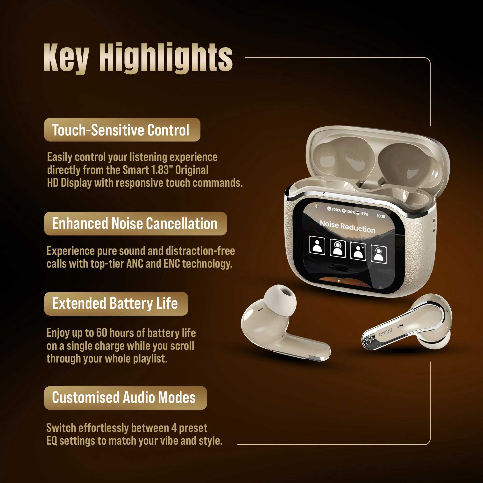 DwOTS BOLD -  HD Display TWS  Earbuds - Image 21
