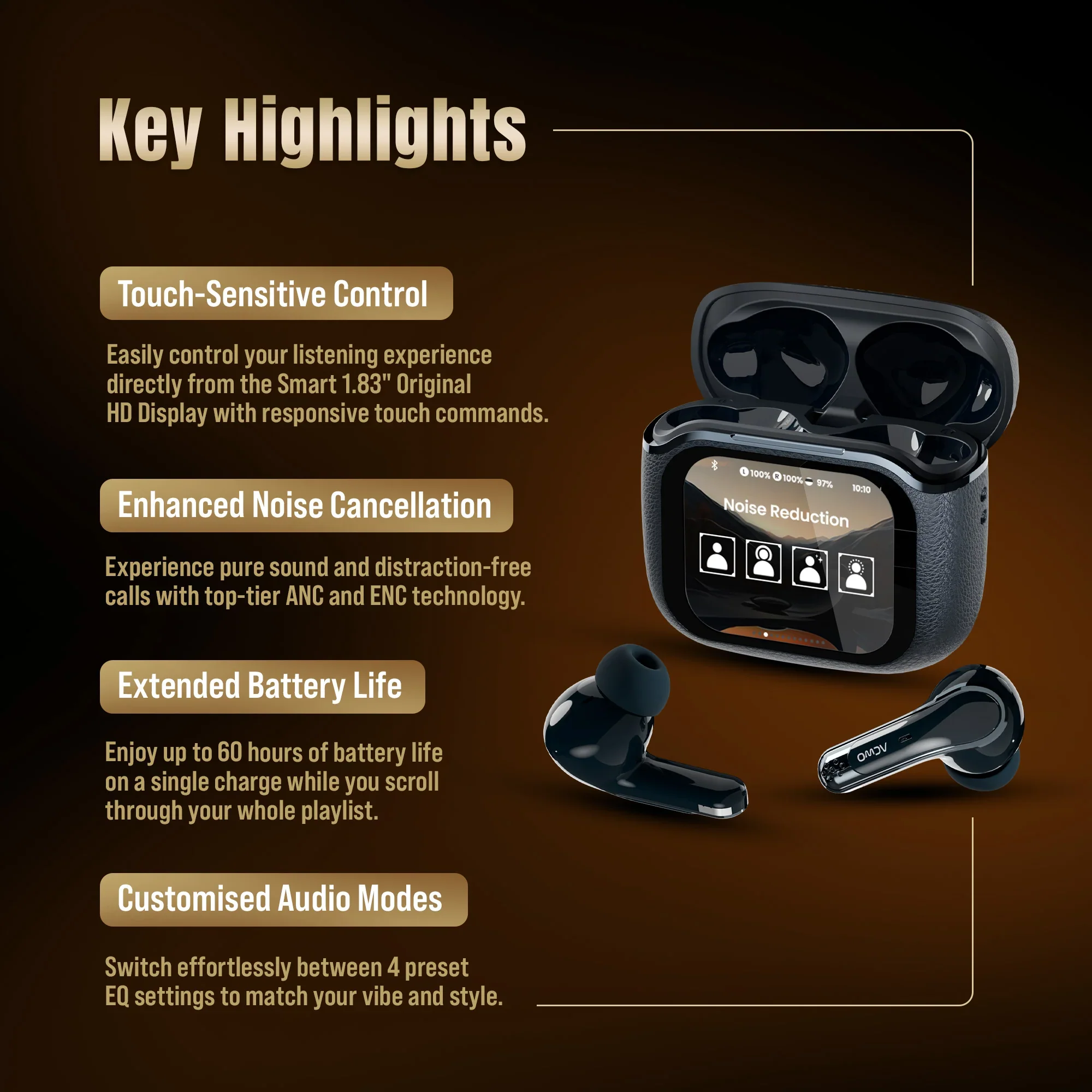 DwOTS BOLD -  HD Display TWS  Earbuds - Image 8