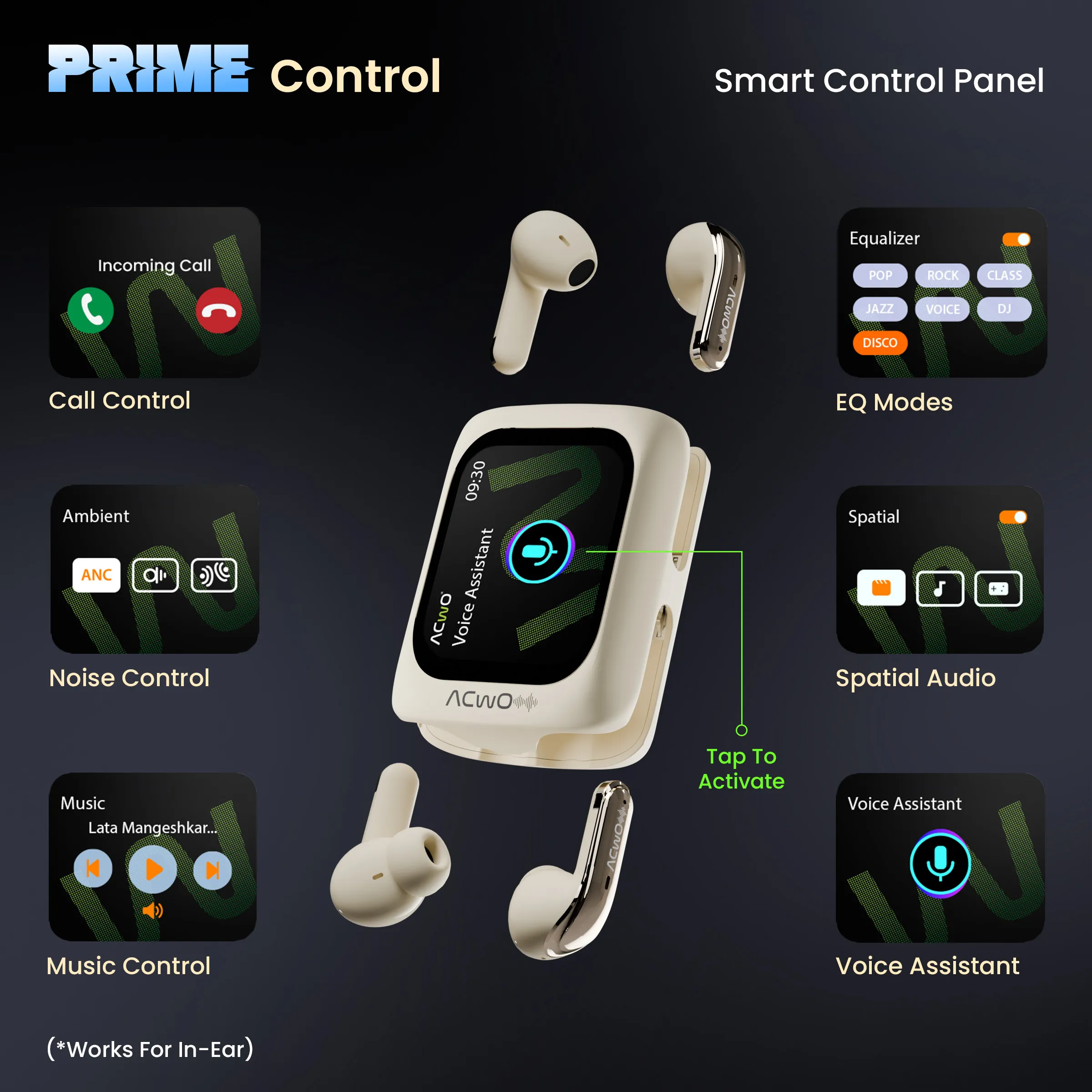 Dwots Fire Prime - IndiaS First 4 Earbuds In 1 Case With Advanced Anc + Smart Touch Screen Display - Image 12
