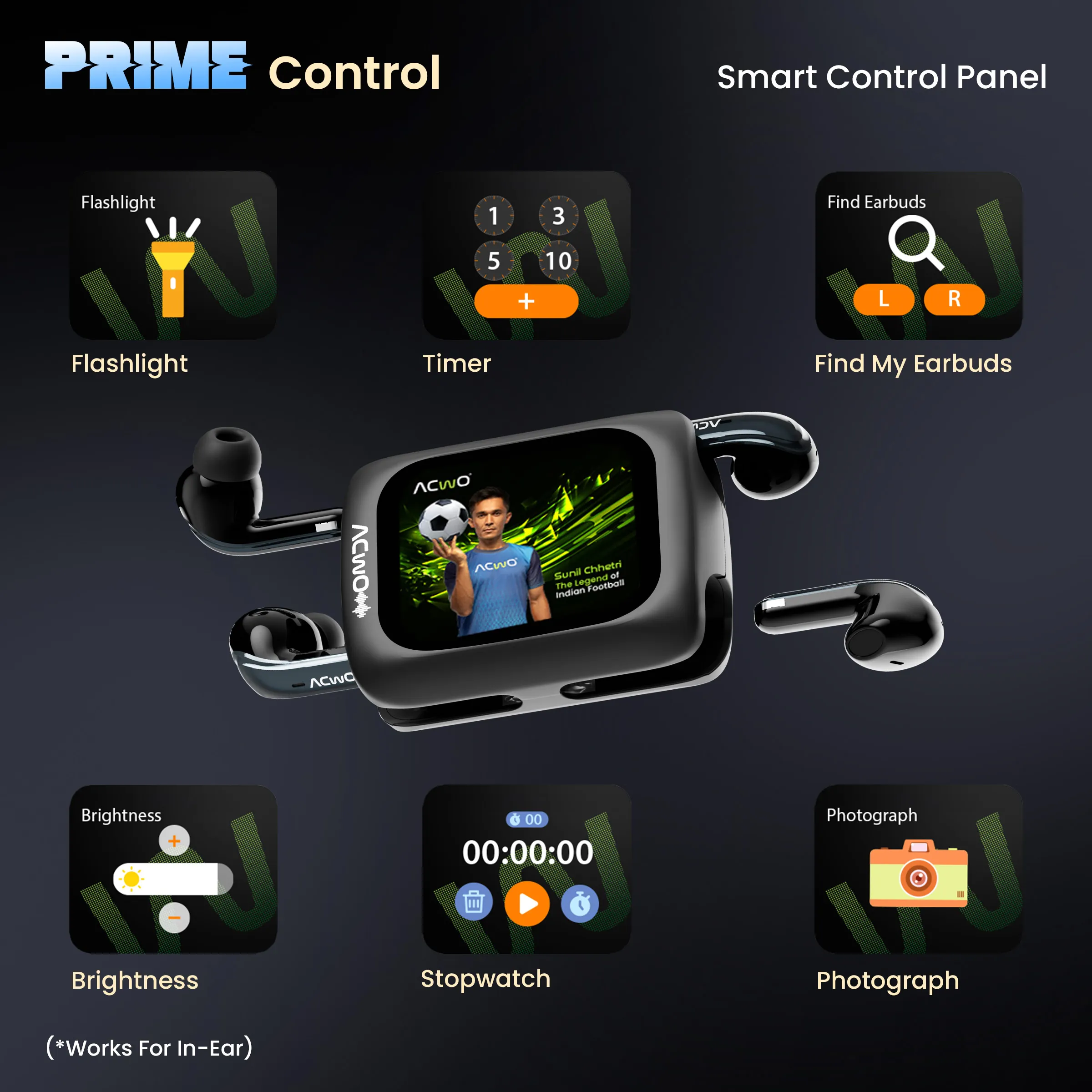 Dwots Fire Prime - IndiaS First 4 Earbuds In 1 Case With Advanced Anc + Smart Touch Screen Display Black - Image 8
