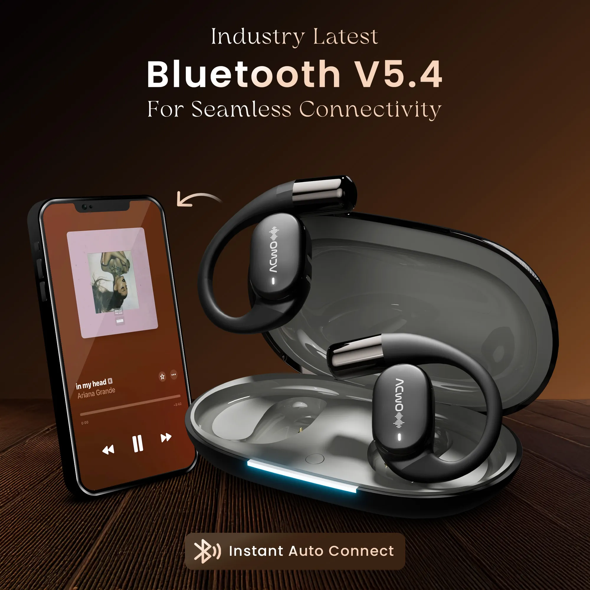 DwOTS Sense Open-Ear White Wireless Headphones - Image 8