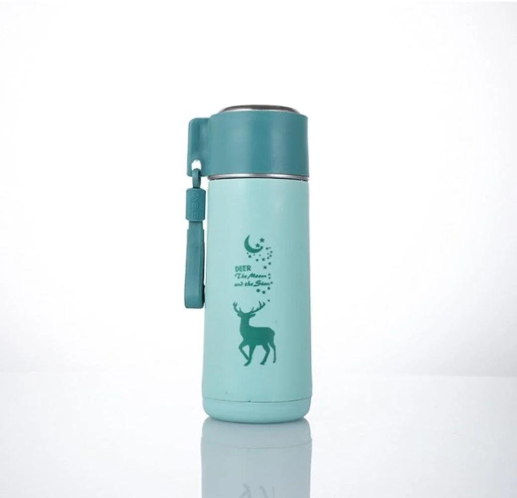 Eco-Friendly Deer Print Glass Water Bottle – 380ml | Leakproof, Wide Mouth, for School & Outdoor Use - Image 3