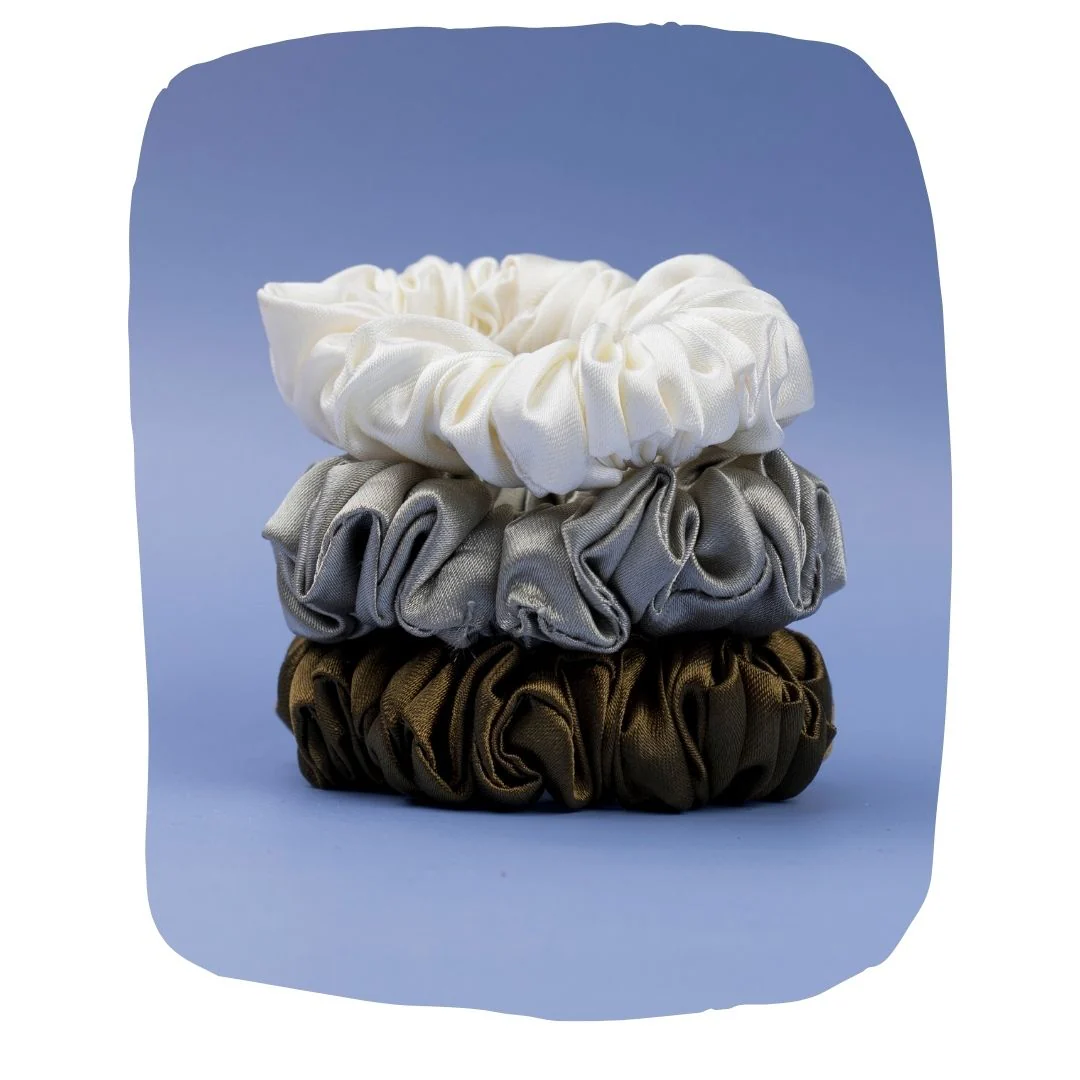 Eco-Friendly Silk Satin Hair Scrunchies Pack for Comfort & Style - Image 5