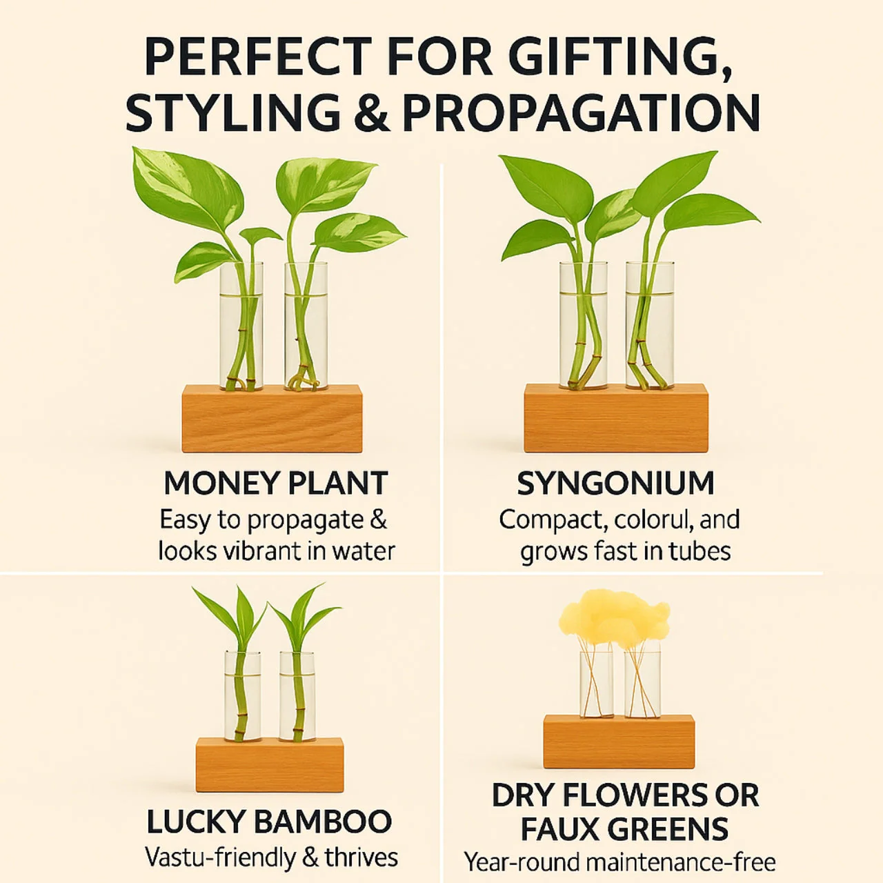 Ecofynd Desk Test Tube Planter – Wooden Holder (Set of 2) - Image 7