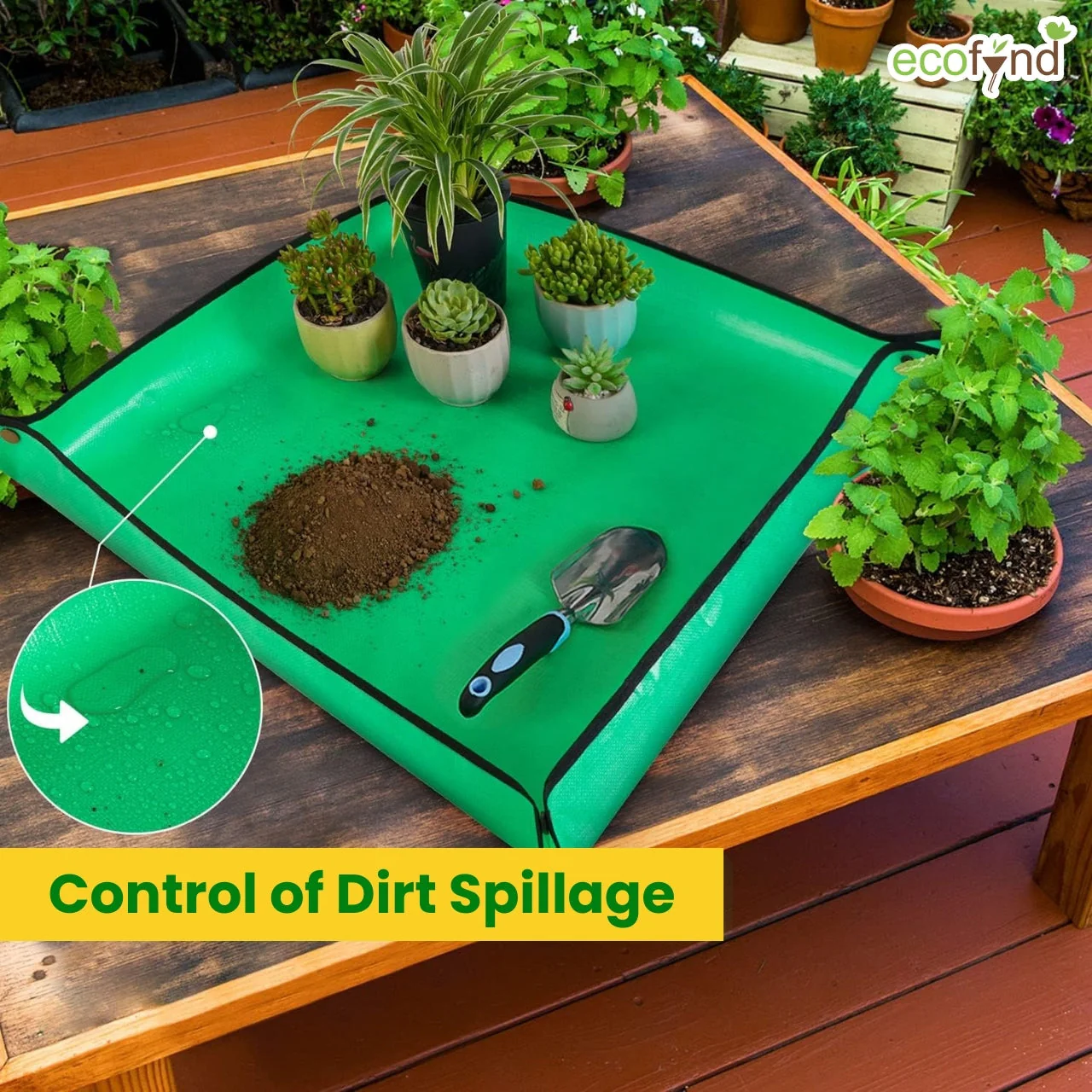 Ecofynd Gardening Mat – Waterproof Potting & Repotting Setup, 40 Inches - Image 7