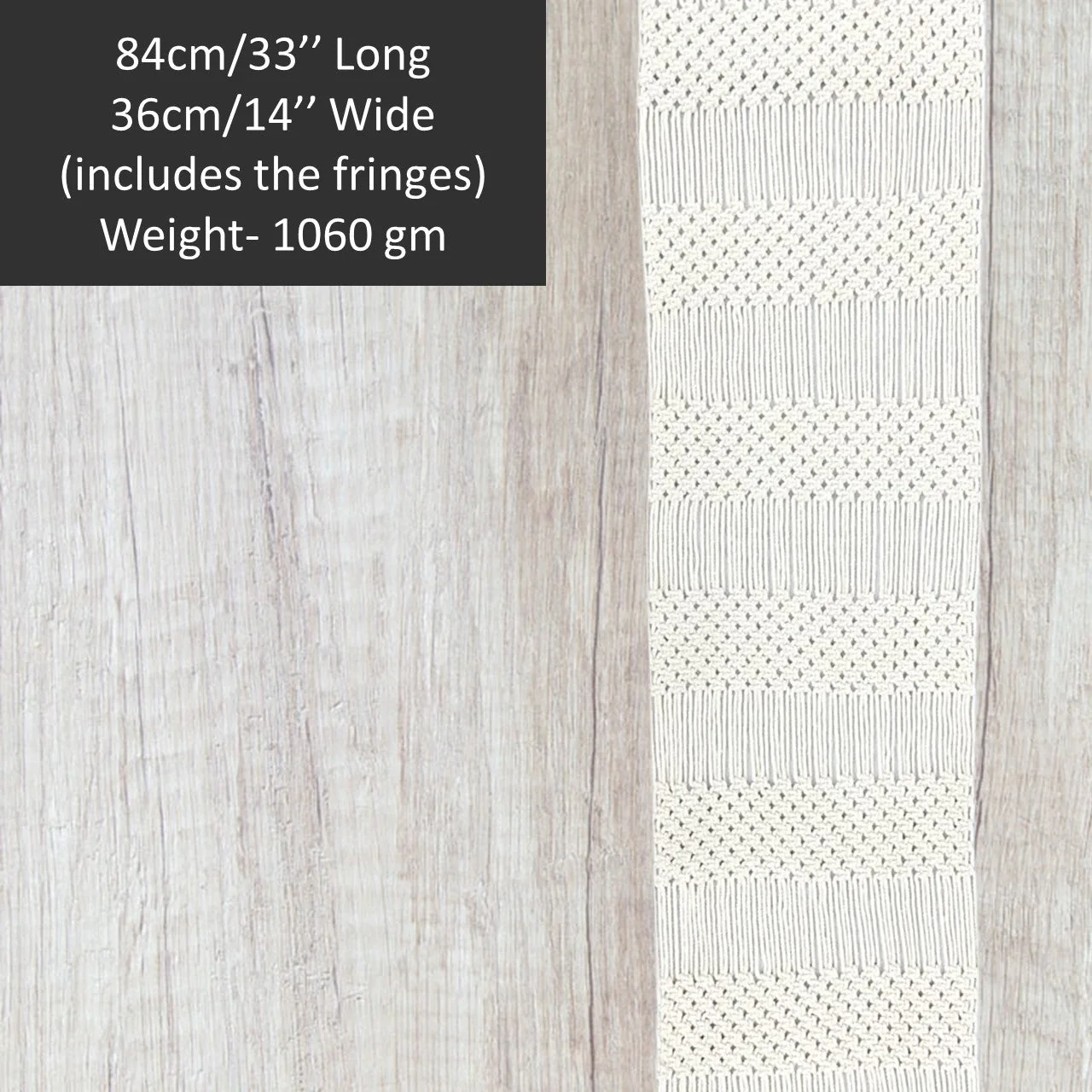 Ecofynd Ivory Macrame Table Runner – Boho Elegance for Every Occasion - Image 3