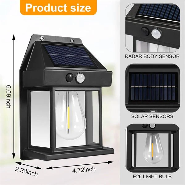 EcoGlow: Solar-Powered Motion Sensor LED Bulb with Auto Charging & Dusk-to-Dawn Lighting for Outdoor, Patio & Garden - Image 4
