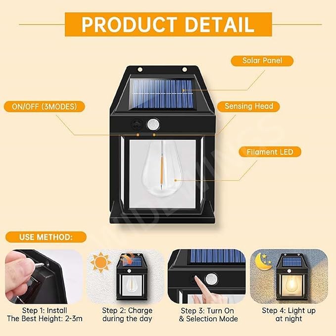 EcoGlow: Solar-Powered Motion Sensor LED Bulb with Auto Charging & Dusk-to-Dawn Lighting for Outdoor, Patio & Garden - Image 5