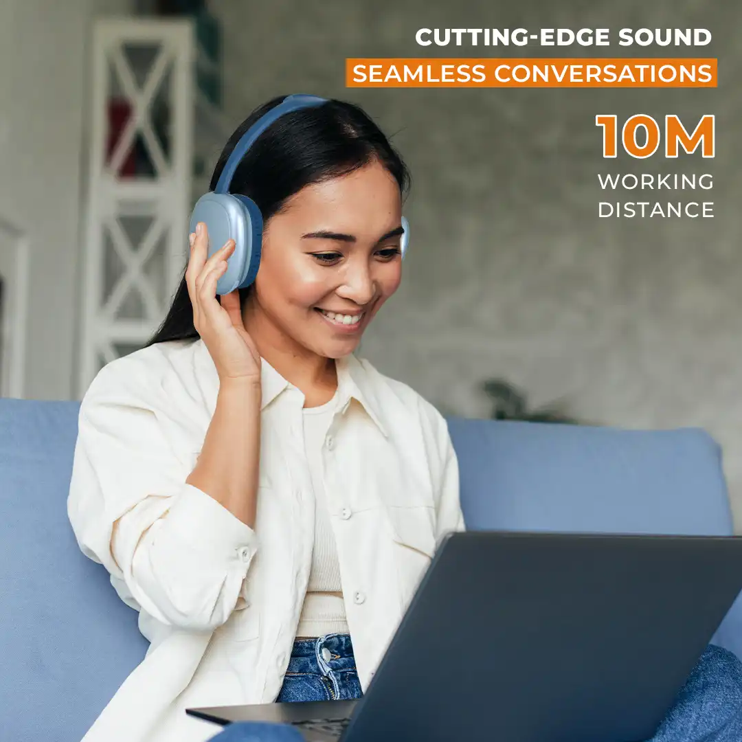 EERS Wireless Bluetooth Headphone With Upto 30 Hrs* Playtime (Metallic Grey) - Image 5