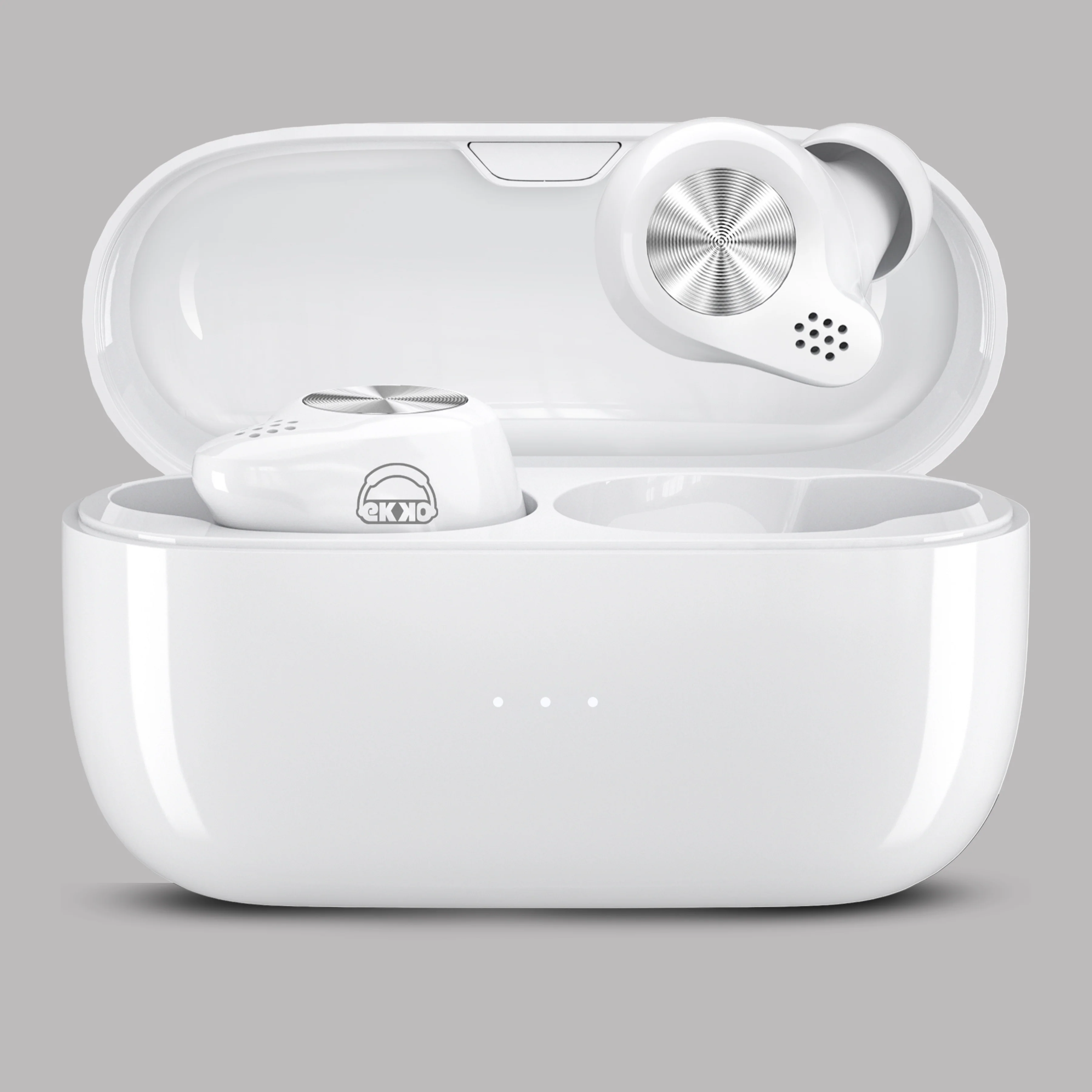 EKKO Earbeats T07: Mic, ENC Call Noise Cancellation, 10MM Driver, Twin Connect, Maxx Bass, Water Resistance (White) - Image 3