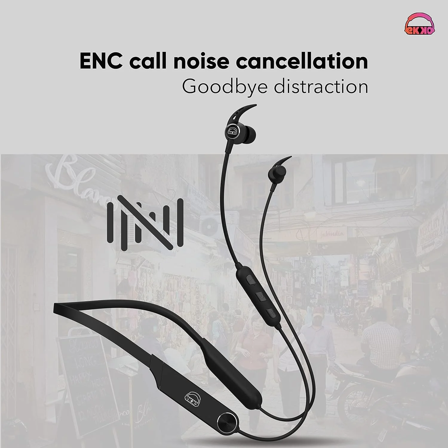 EKKO Unplug N06: 150-Hour Playback, Supreme ENC, 40ms Latency, Max BASS, Gaming Boost, Type-C, Siri & Google Assistant - Image 3