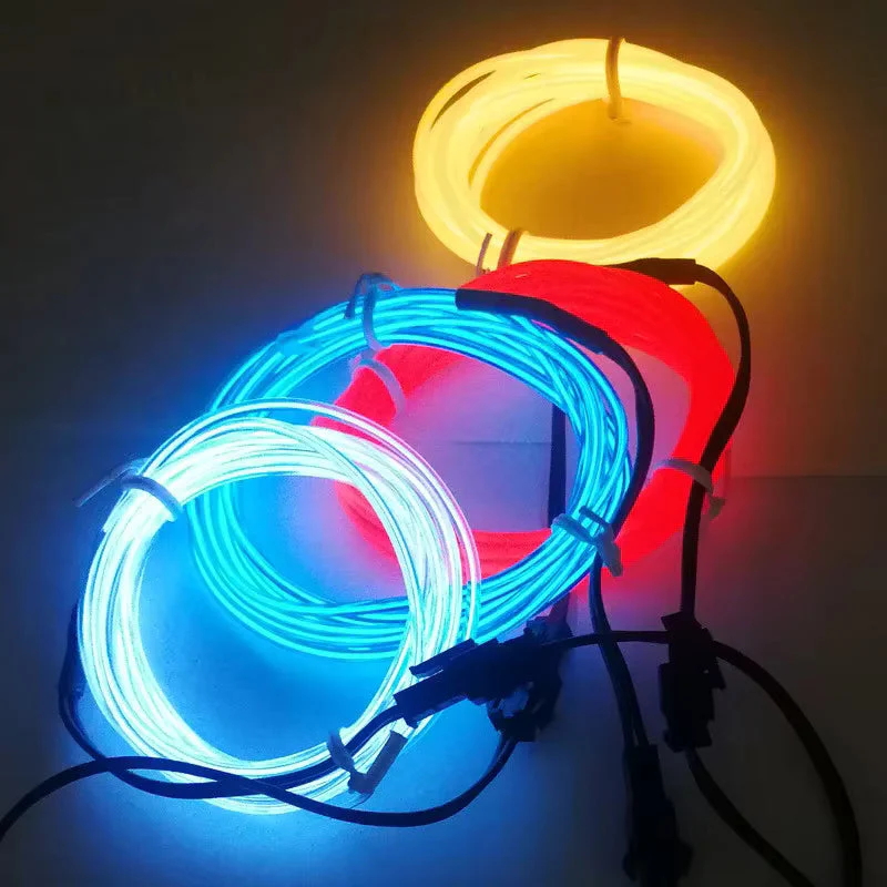EL Wire LED Costumes Cosplay Outfit Neon Dance Wear 3 meter 1 pc - Image 5