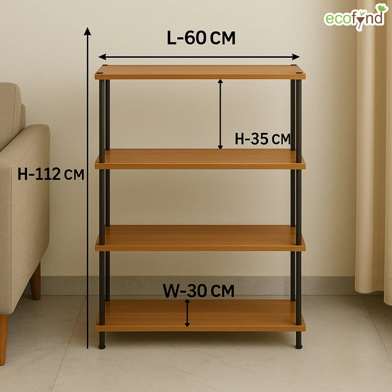 Elio 4-Tier Plant Stand – Space-Saving Vertical Shelf for Balcony & Indoors - Image 2