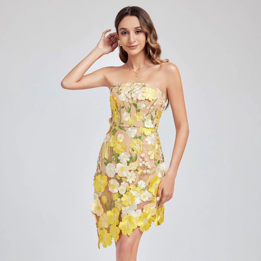 Eloise Floral Tube Dress - Image 2