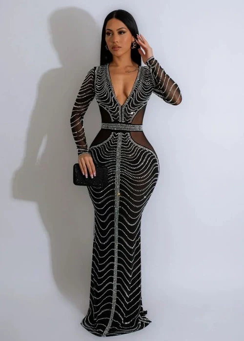 Embellished Gorgeous Party Dress - Image 3