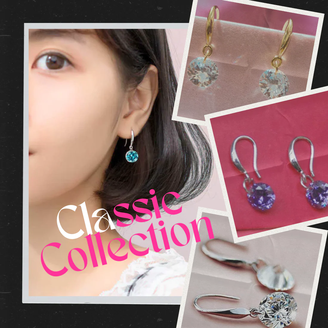 Enchanting Light Weight Cubic Zircon Crystal Drop Earrings For Women And Girls, For Daily Use, Office Use (Green, Purple, Gold & Silver) - Image 3