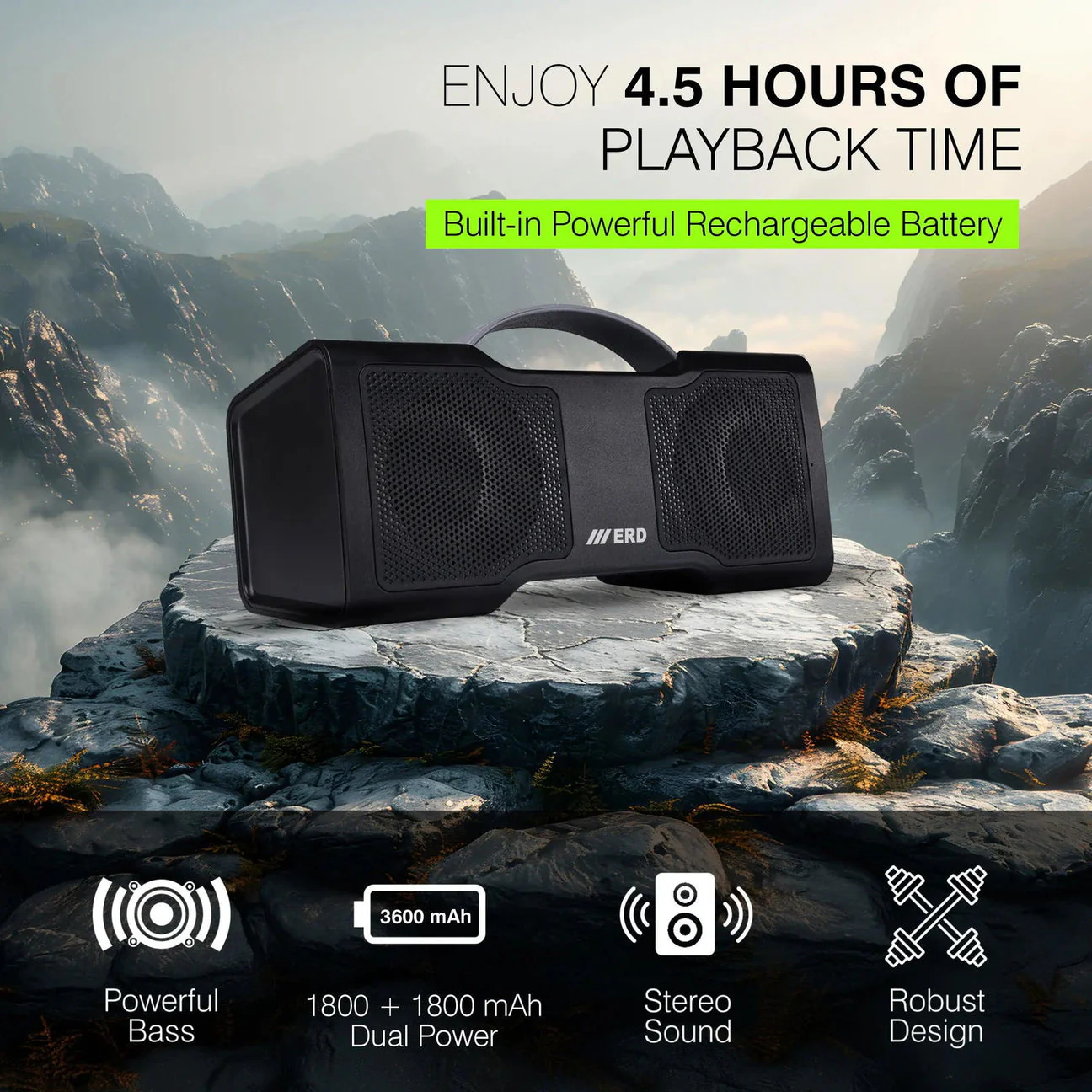 ERD BTS-31 20W Bluetooth Speaker - Image 7