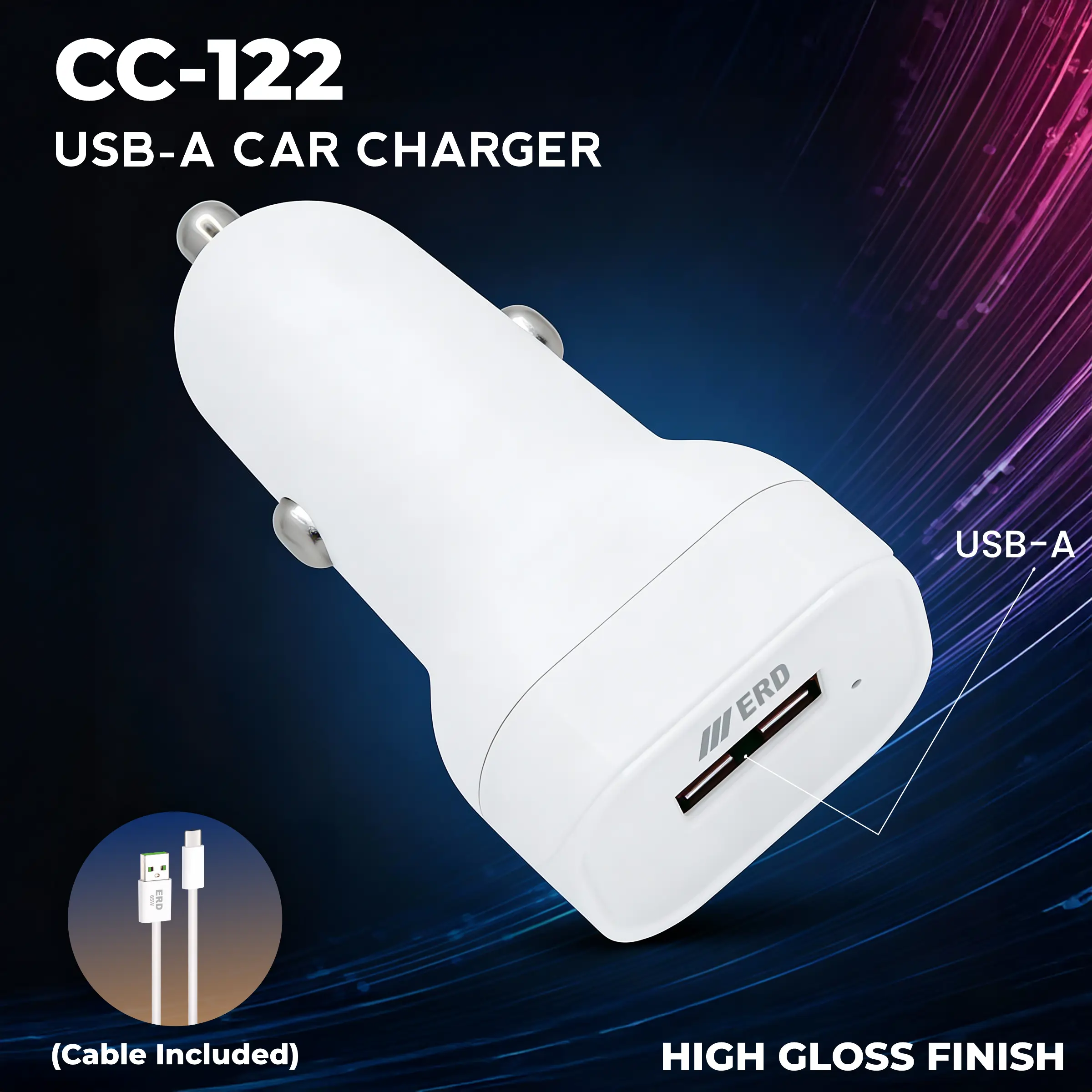 ERD CC-122 CHARGER USB-C WHT 25W Fast Charger - Image 3