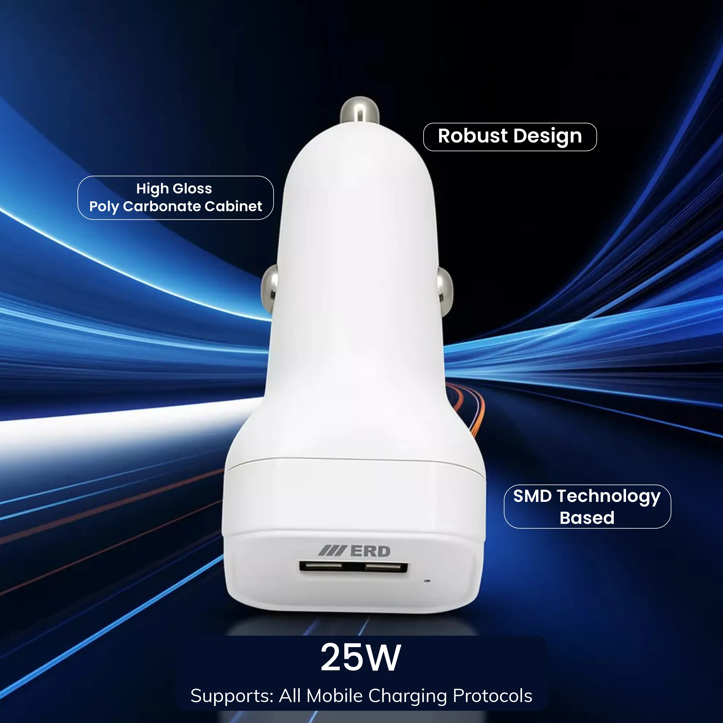 ERD CC-122 CHARGER USB-C WHT 25W Fast Charger - Image 4