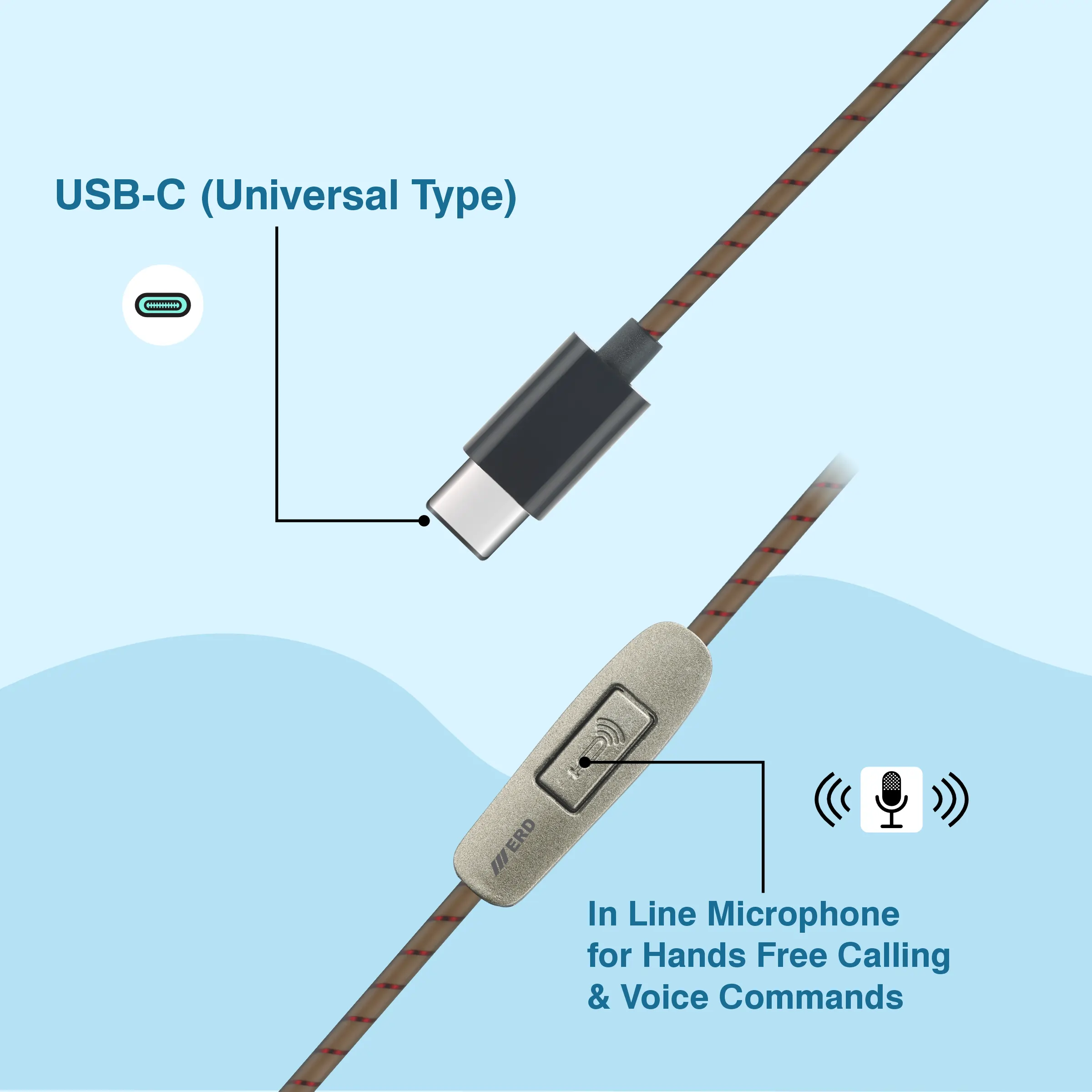 ERD HF-102 USB-C Mobile Earphone - Image 4