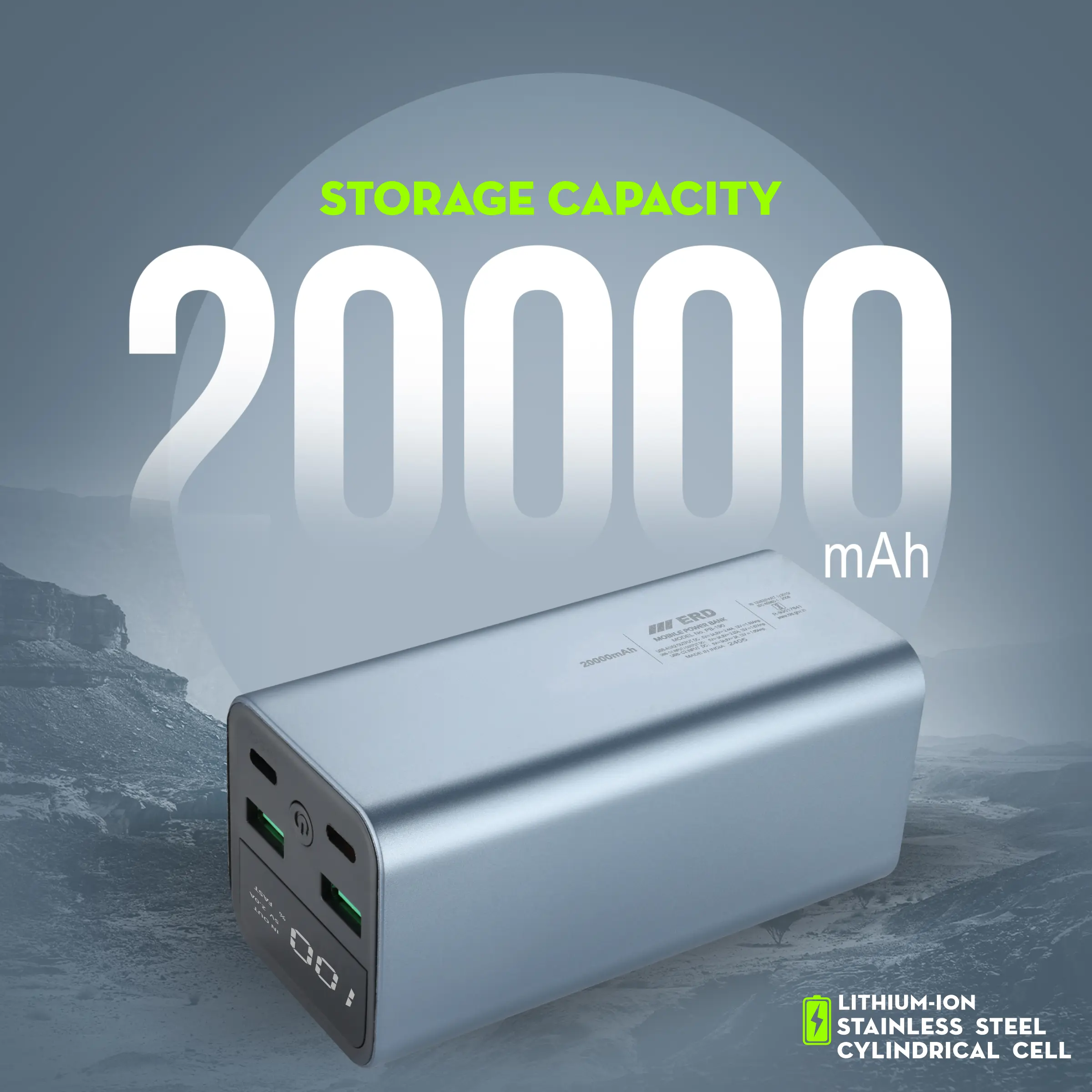 ERD PB-190 Power Bank 20000 mAh (25W) - Image 5