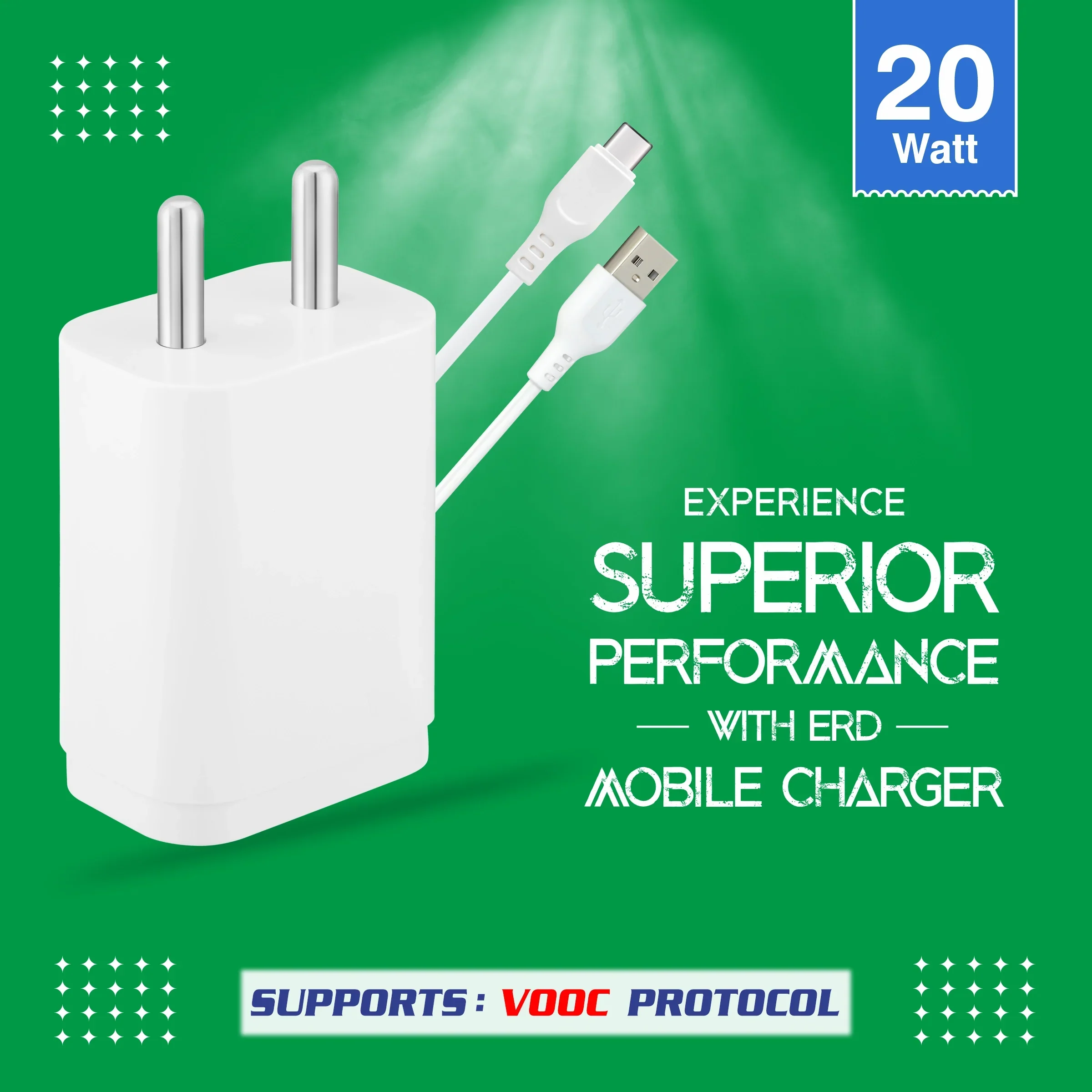 ERD TC-221 CHARGER WITH USB-C QC WHT 20W - Image 5