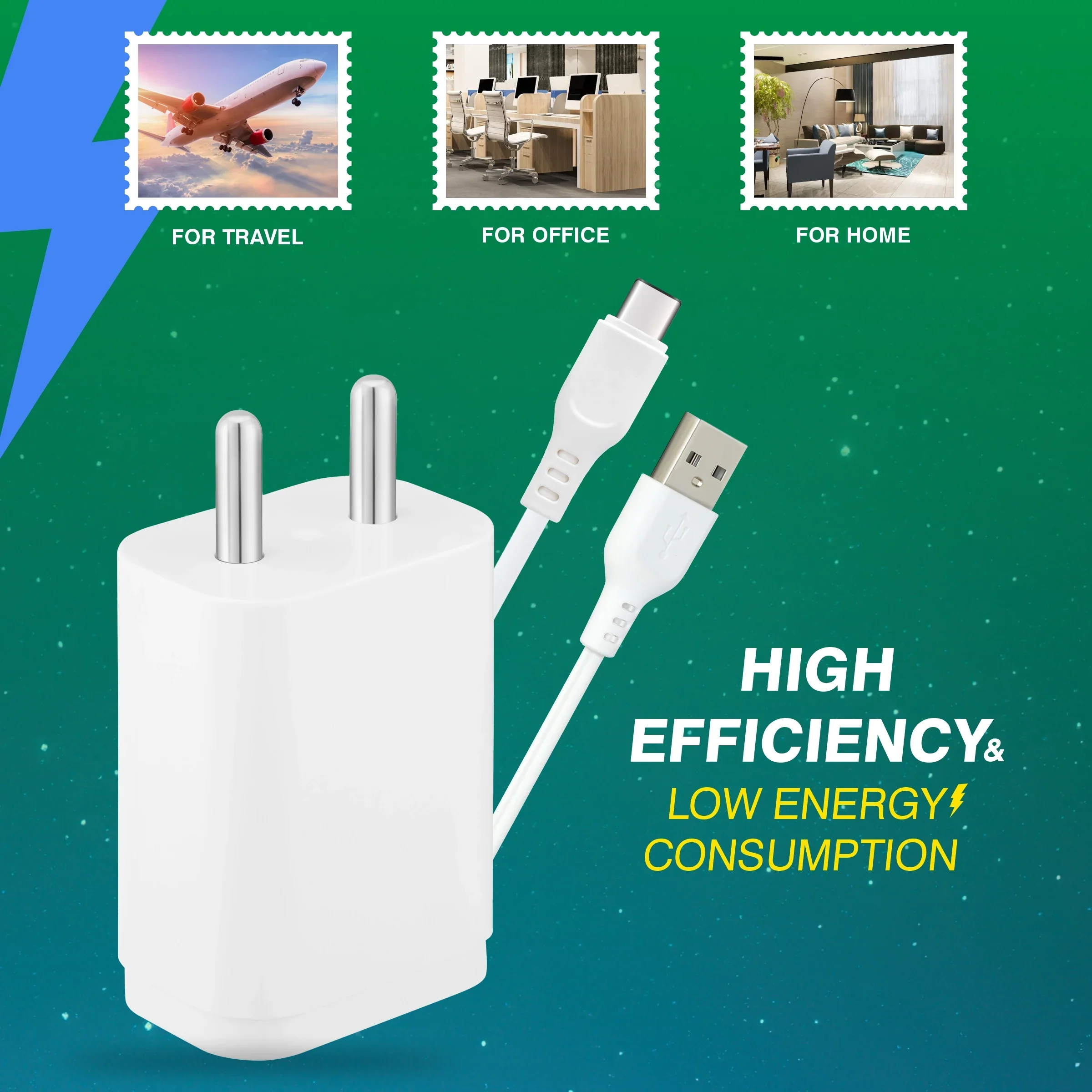 ERD TC-221 CHARGER WITH USB-C QC WHT 20W - Image 7