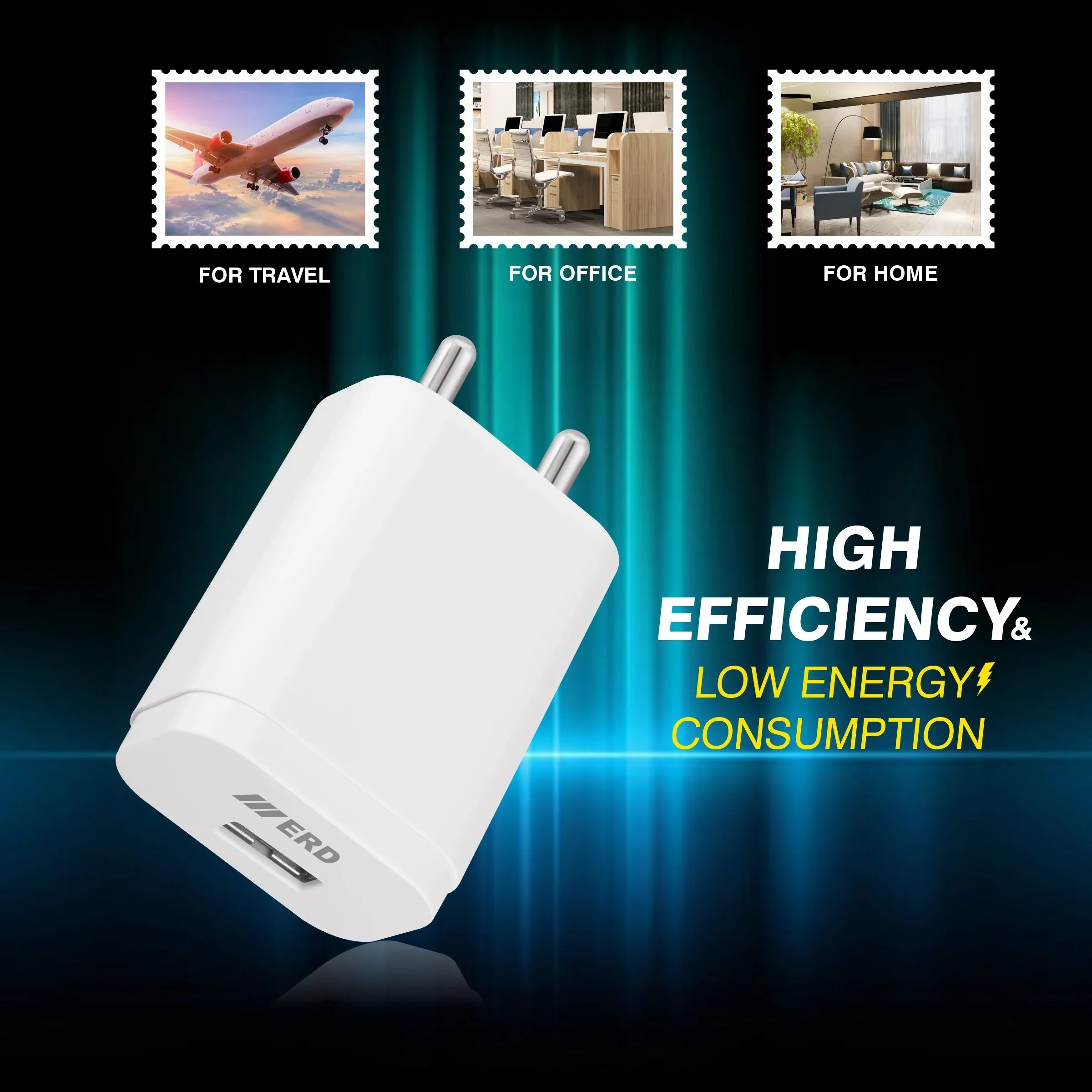 ERD TC-221 USB-A DOCK QC CHARGER WHT 20W - Image 7