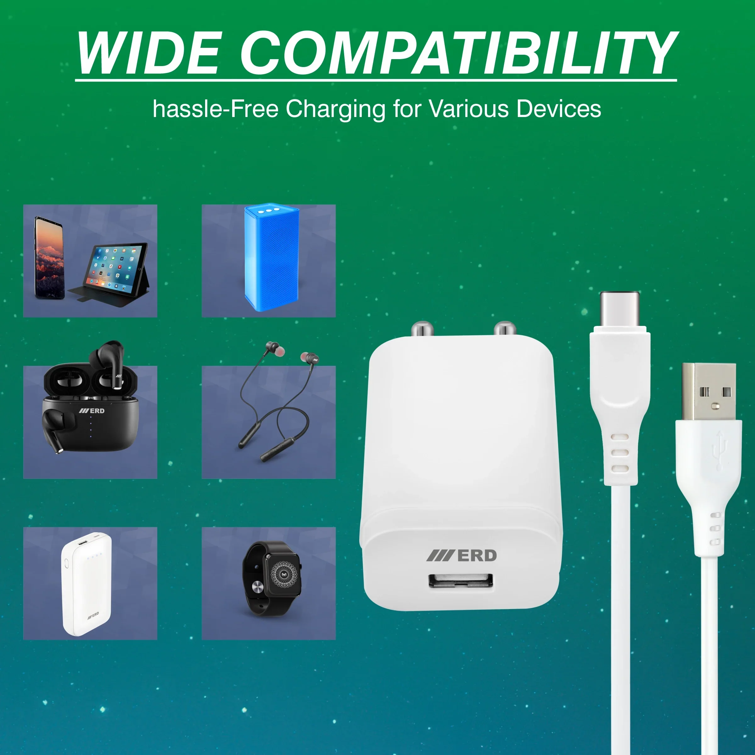 ERD TC-222 CHARGER WITH USB-C VOOK WHT 20W - Image 8