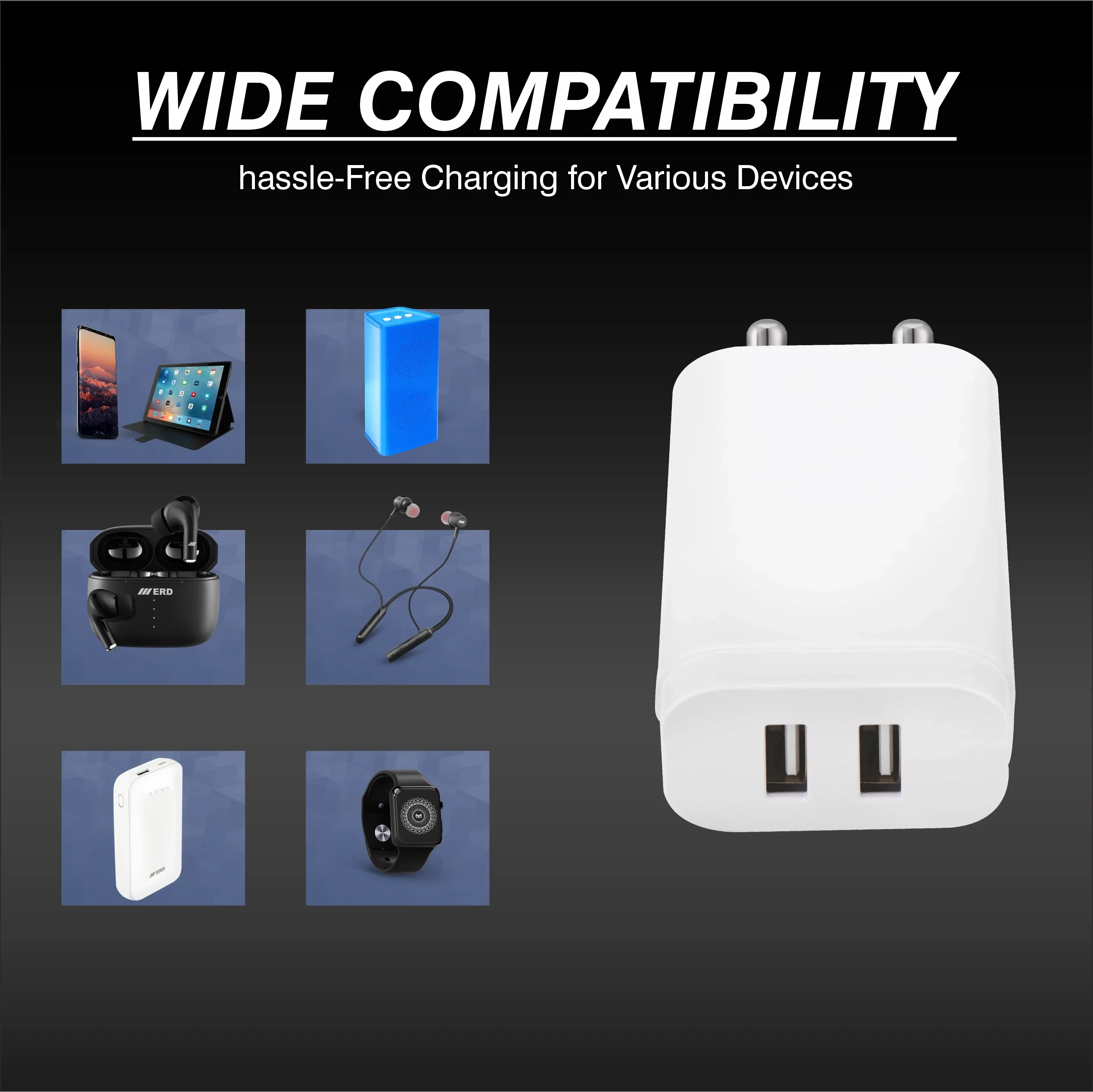 ERD TC-274 USB-A DUAL CHARGER WHT 20W - Image 6