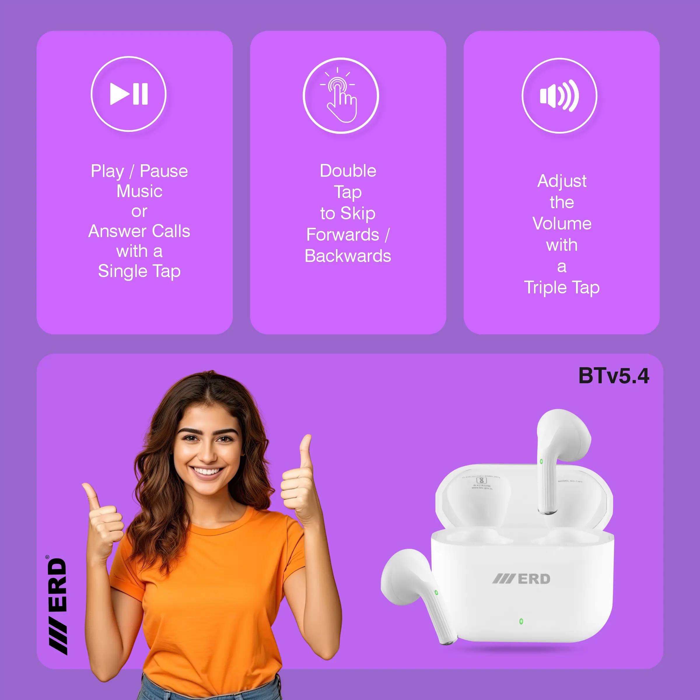 ERD TWS-120 Wireless Earbuds - Image 16