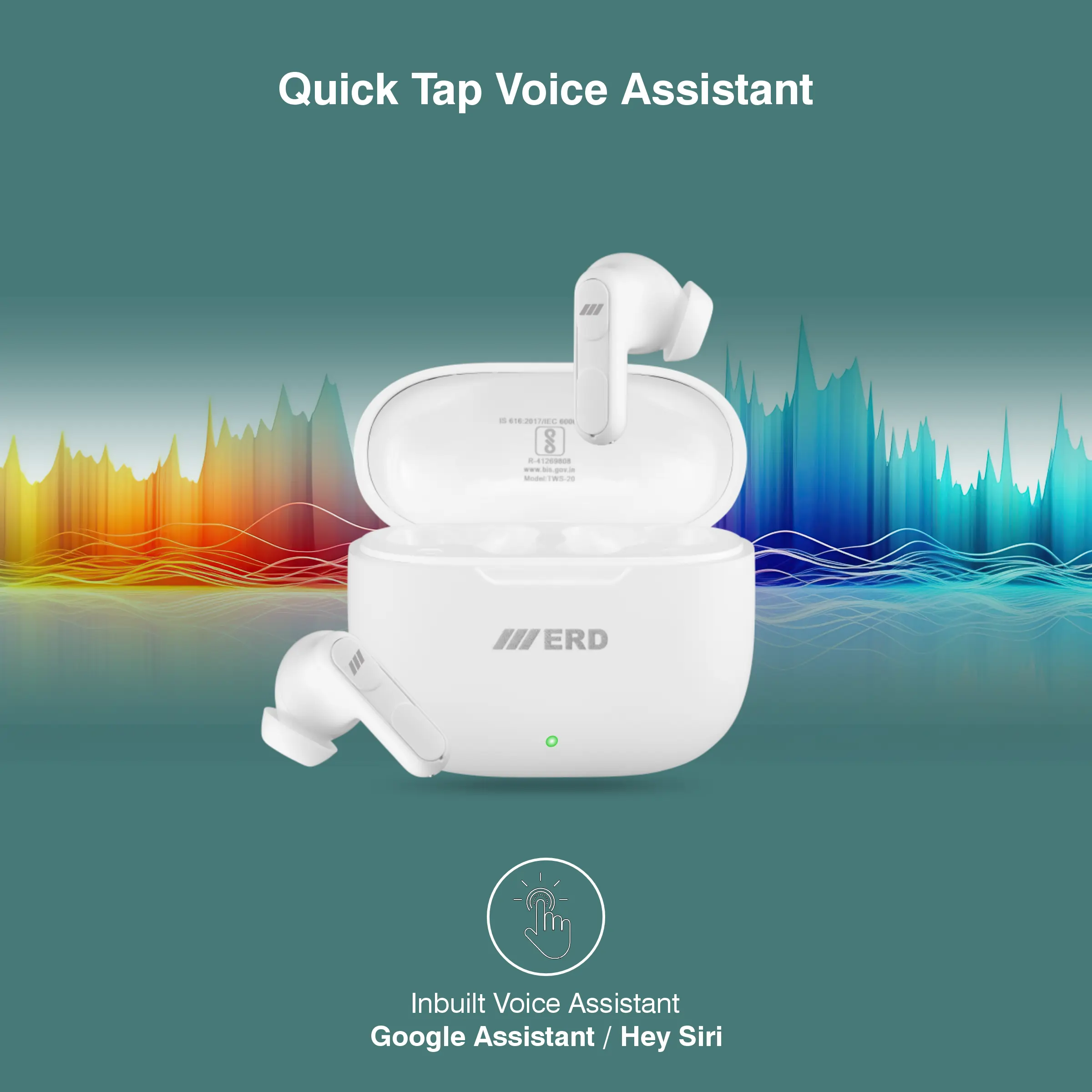 ERD TWS-20 Wireless Earbuds - Image 16