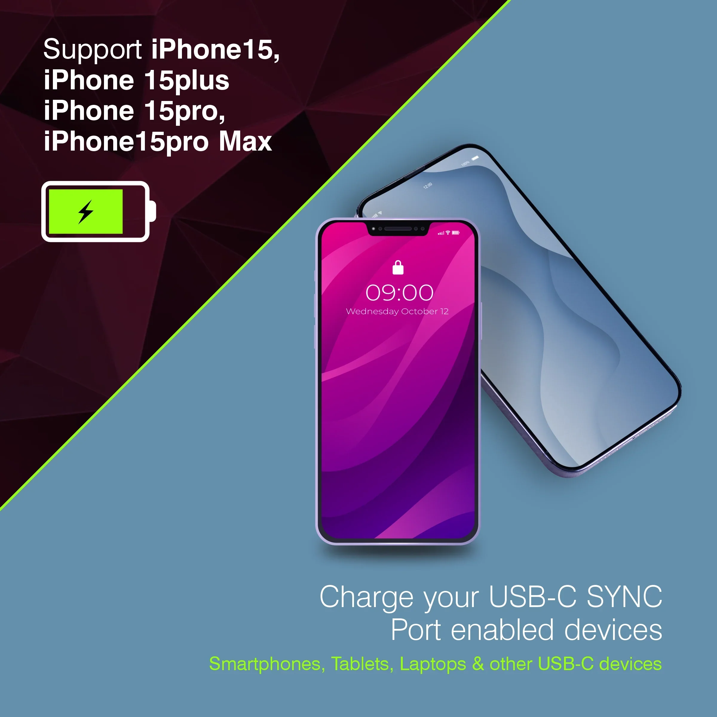 ERD UC-336 USB-C TO C CABLE BMG IP15 60W - Image 6