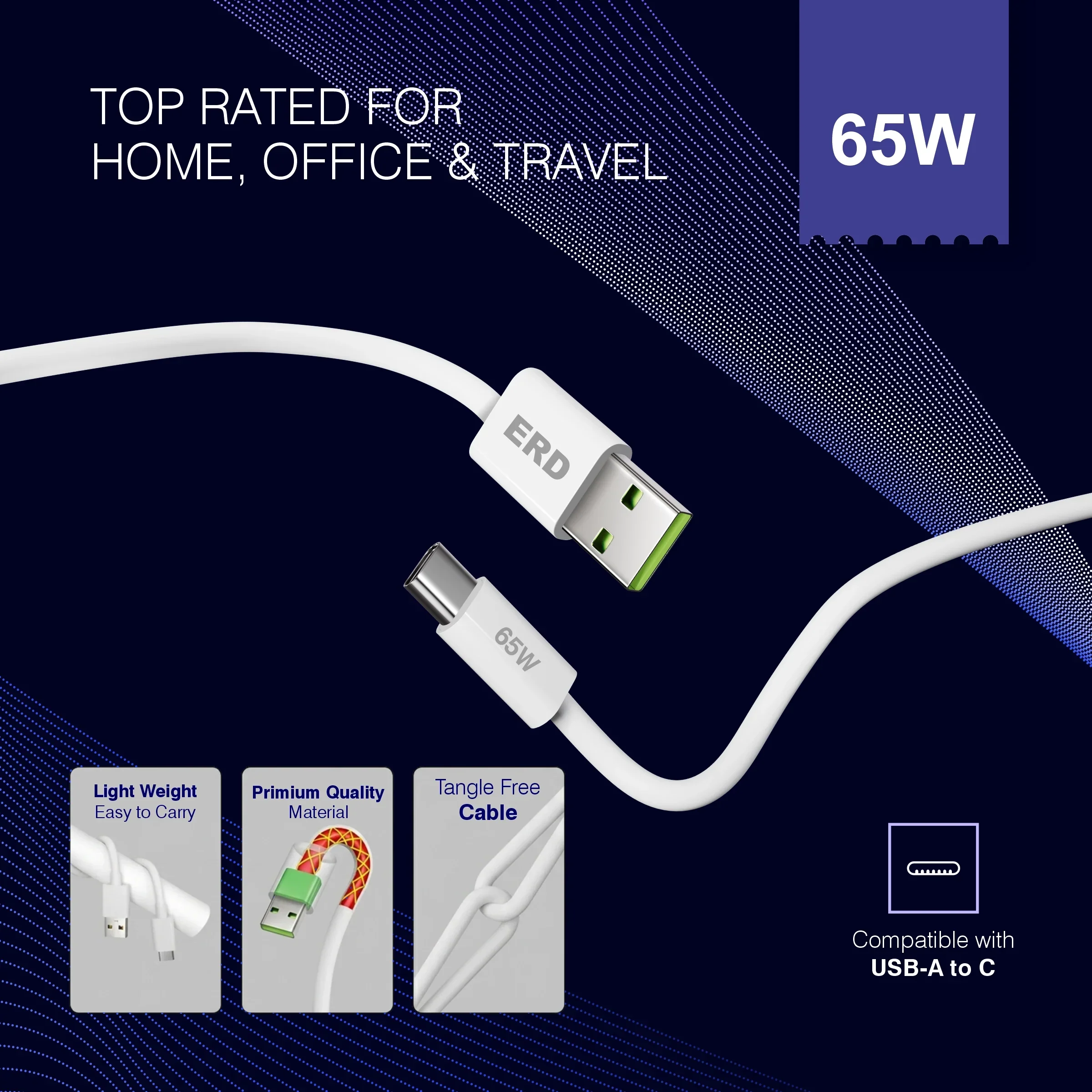 ERD UC-361 USB-A TO C DATA PPW 65W - Image 6